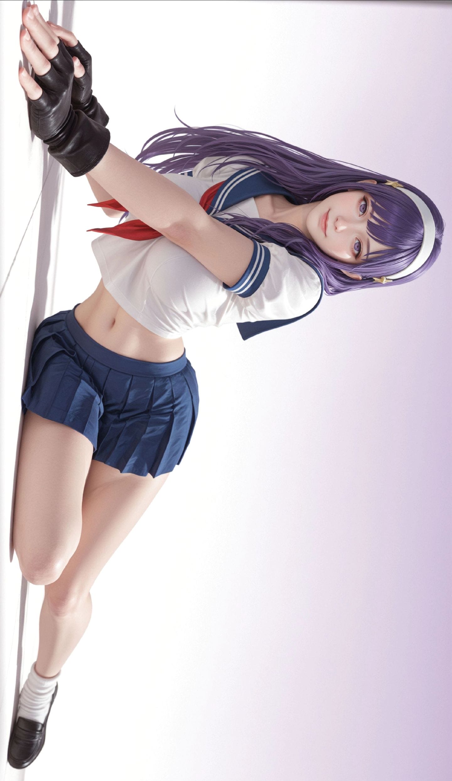 麻宫雅典娜 视觉冲击 性感女神 拳皇 手机锁屏 游戏壁纸