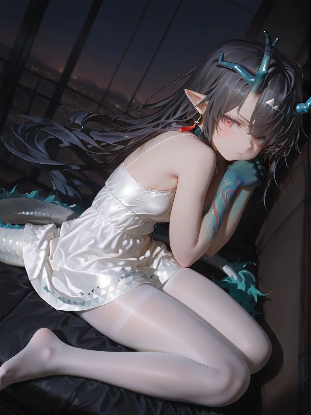 夕瓜 明日方舟夕 二次元游戏萝莉 白丝 手机壁纸图片-皮皮兔动漫