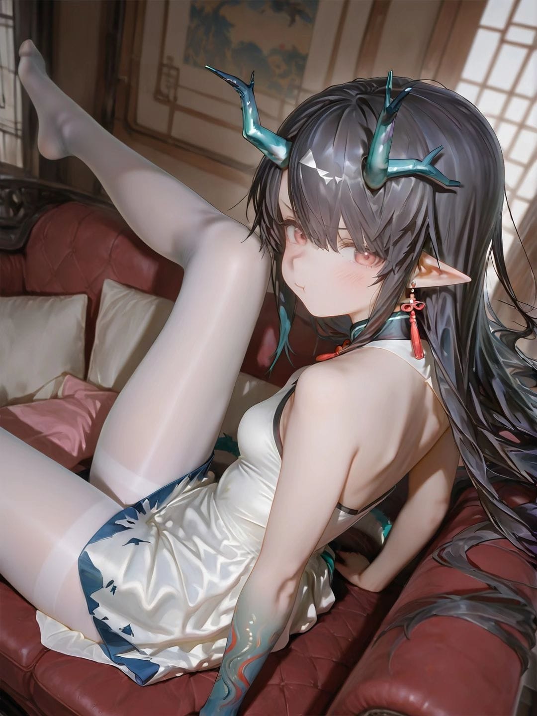 夕瓜 明日方舟夕 二次元游戏萝莉 白丝 手机壁纸图片