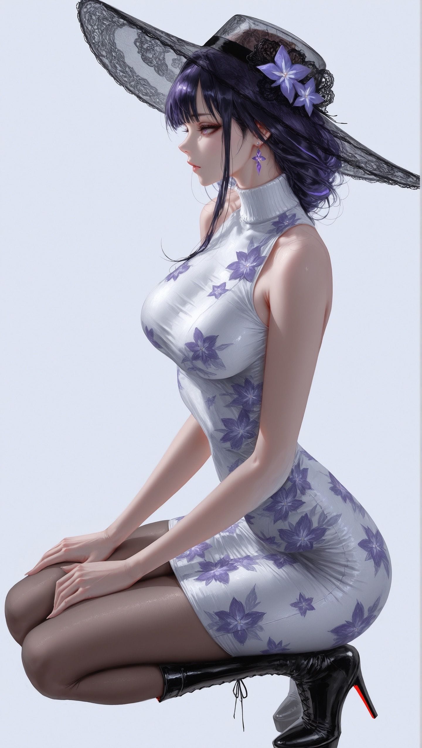 原神 雷电将军 多角度服装及侧颜展示 游戏二次元 Ai绘画