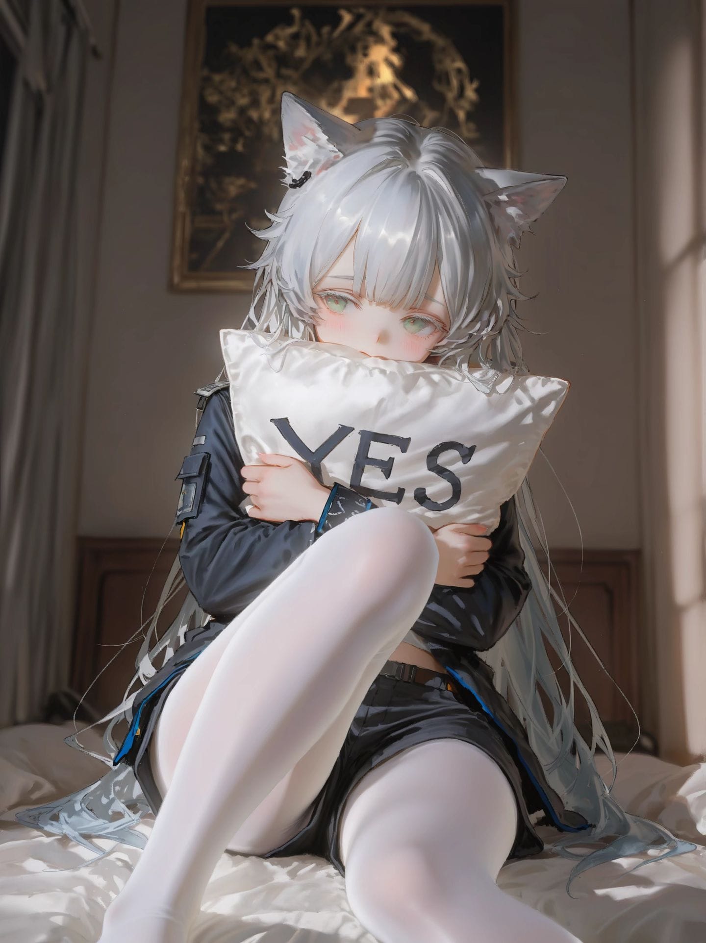 关于猫猫来到我家这档子事 明日方舟迷迭香 白丝yyds 萝莉