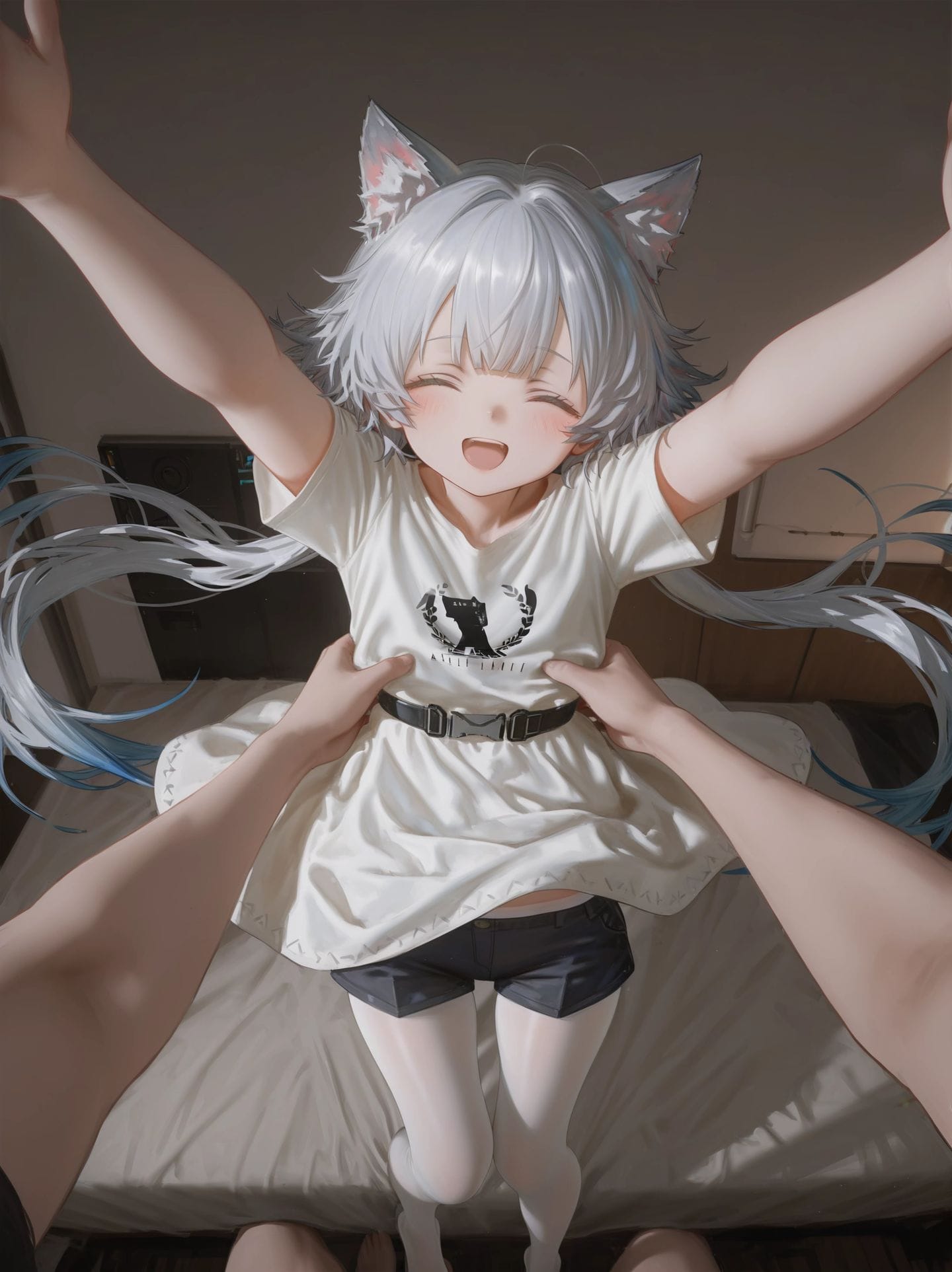 关于猫猫来到我家这档子事 明日方舟迷迭香 白丝yyds 萝莉