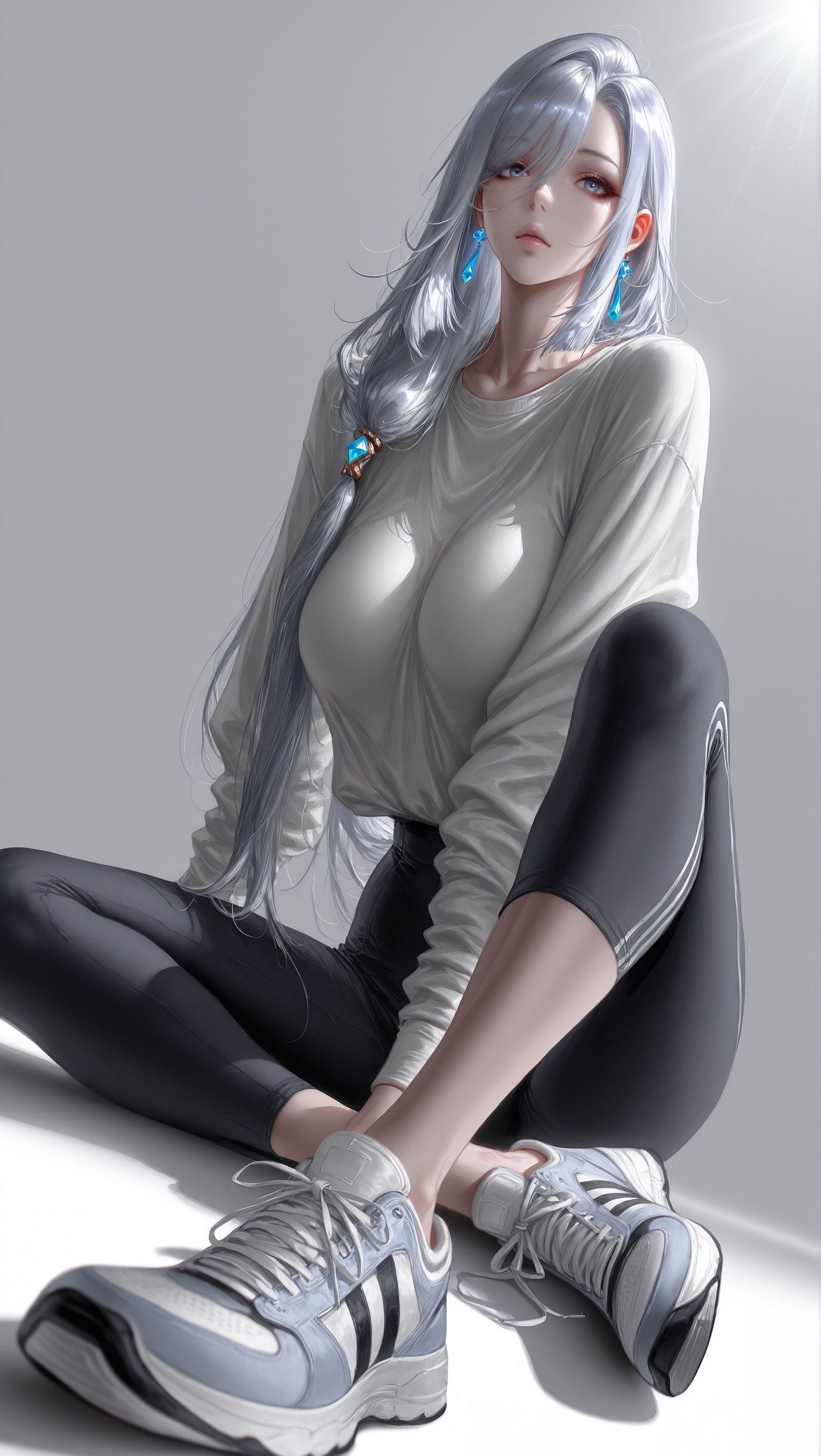 申鹤 韩漫画风 侧颜超美 二次元游戏原神美女 御姐