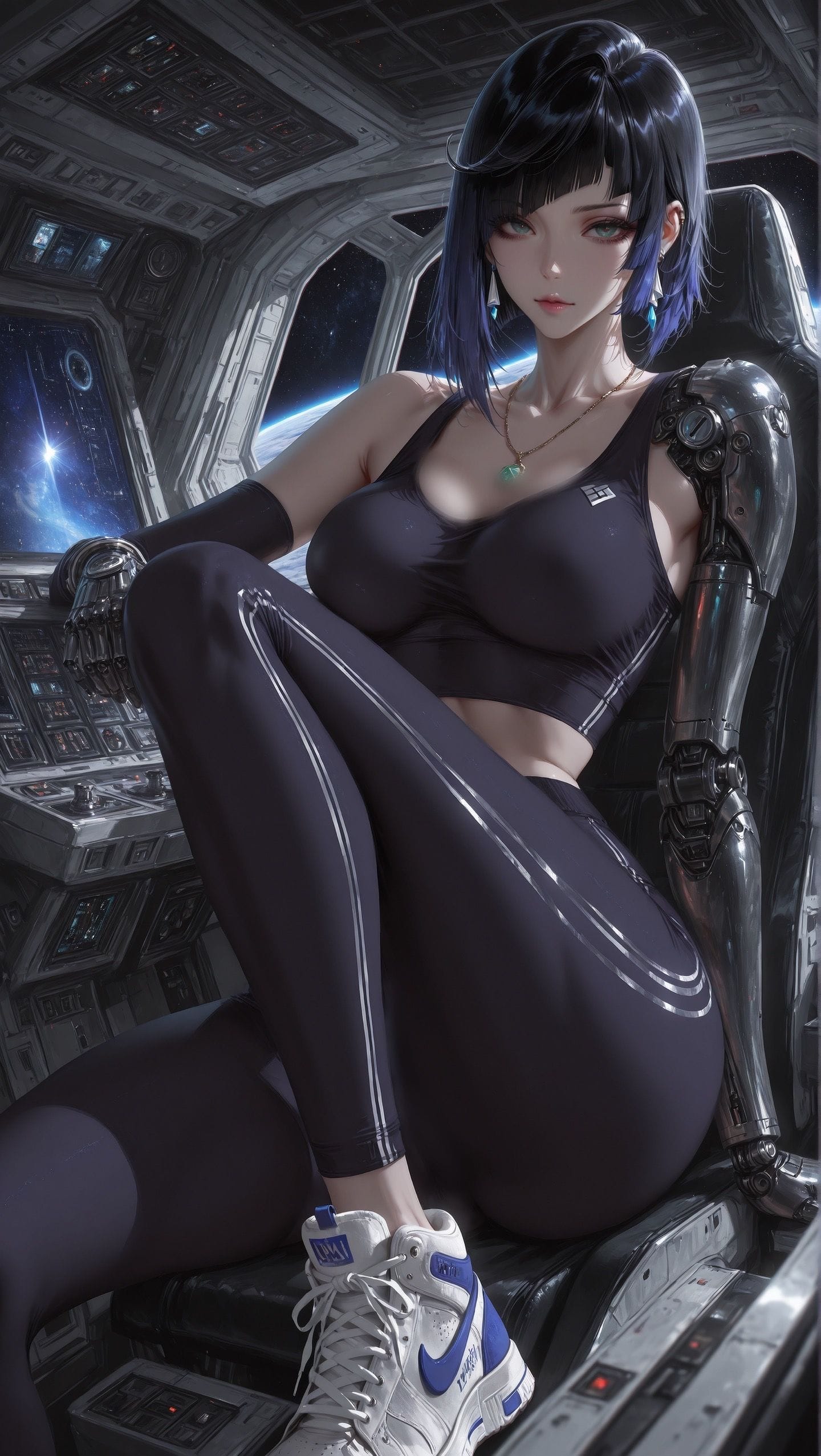 原神 太空幻想 稍微换个画风 刻晴 夜兰 Ai绘画游戏-皮皮兔动漫