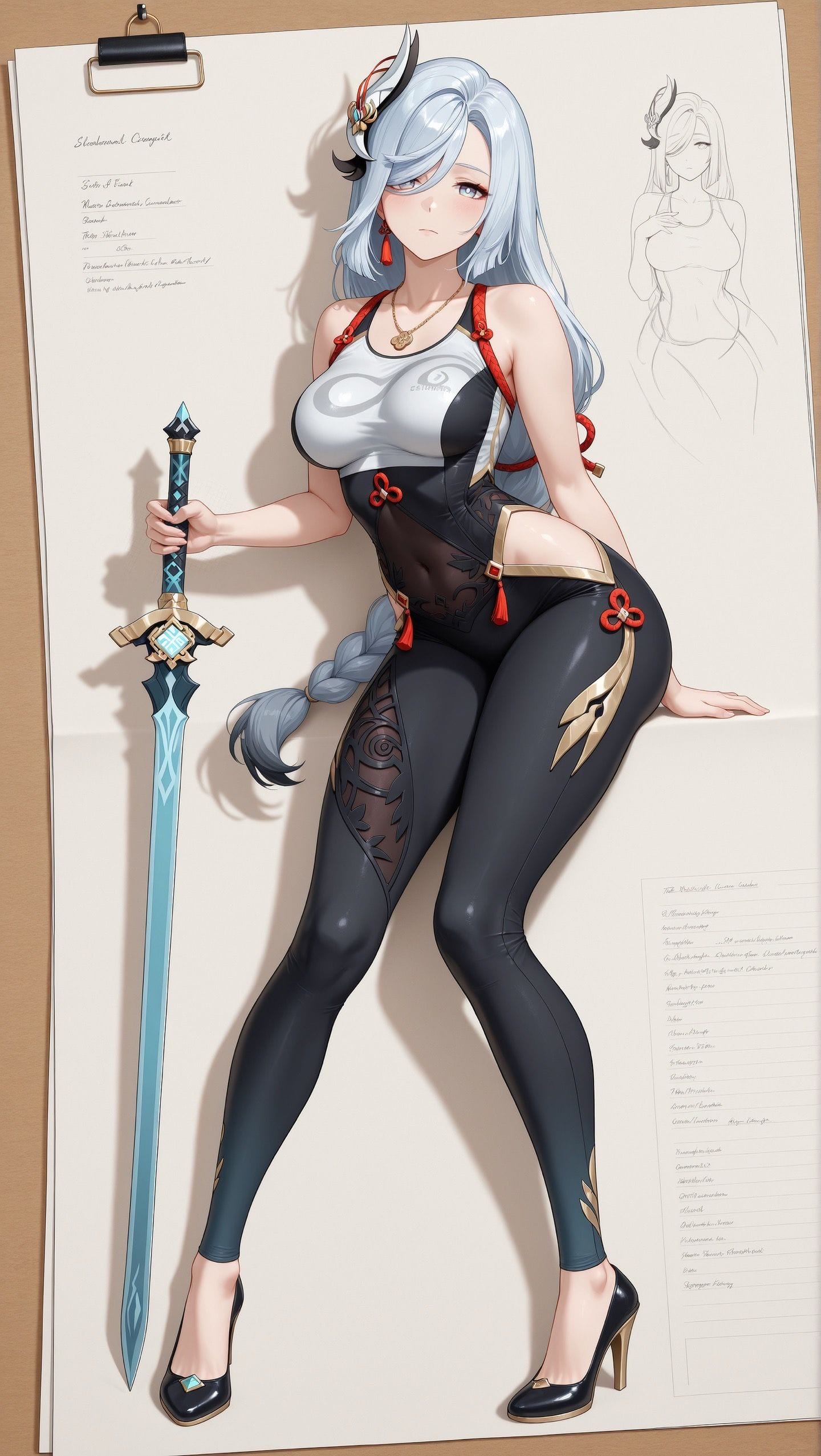 原神申鹤 平面动画风格 二次元游戏壁纸 好看