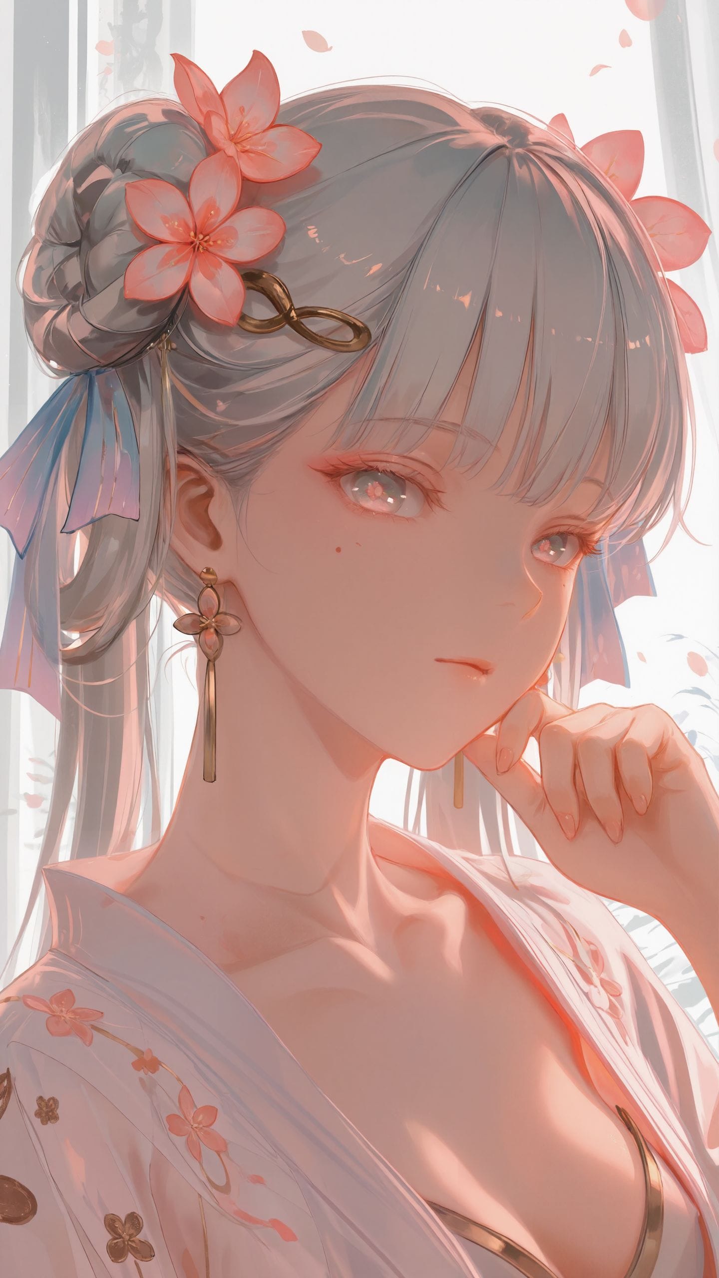 今汐桃夭灼灼2K鸣潮壁纸 二次元游戏超清唯美少女壁纸-皮皮兔动漫