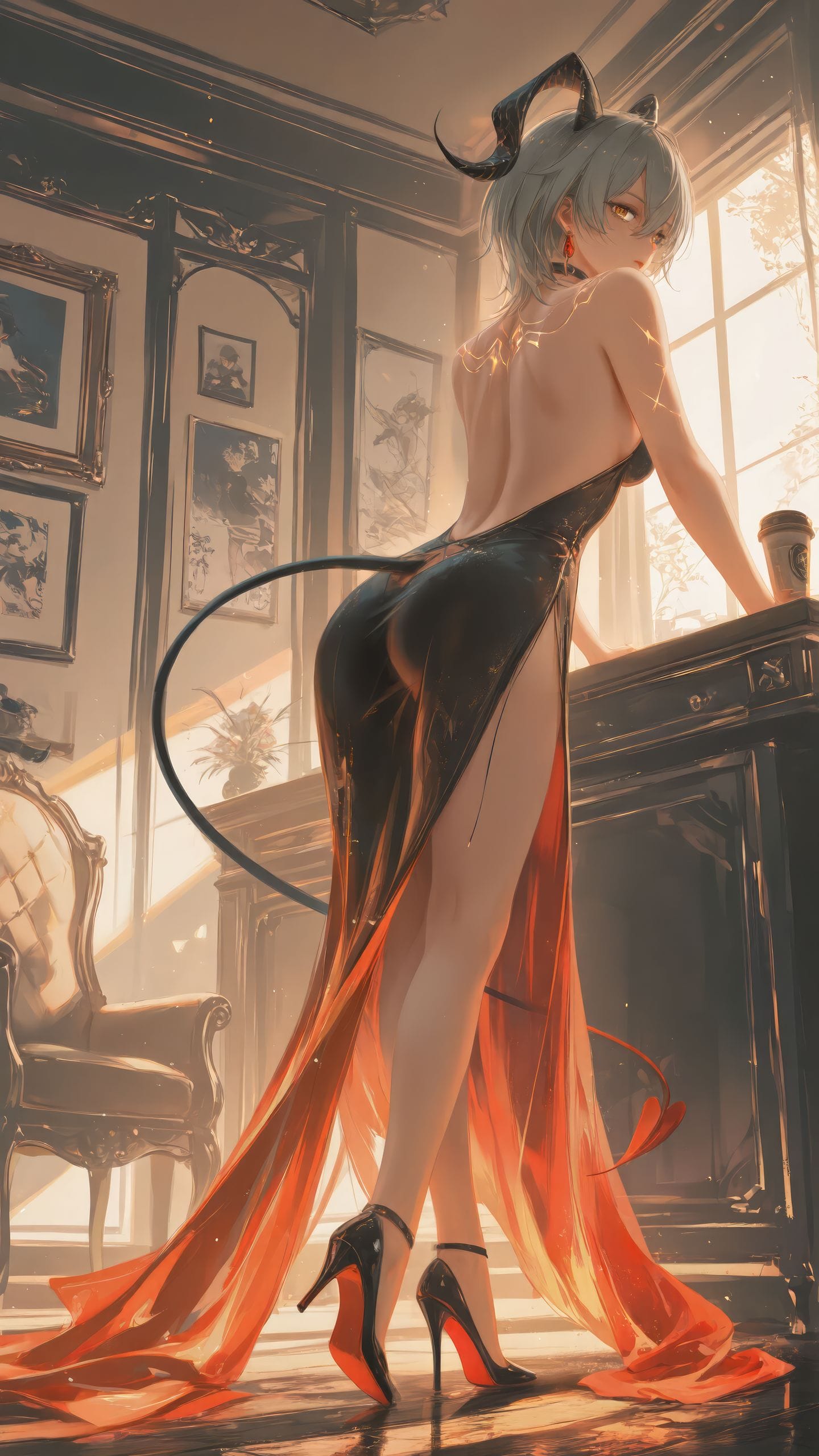 赞妮 鸣潮壁纸 游戏美女角色AI绘画 冷库眼神-皮皮兔动漫