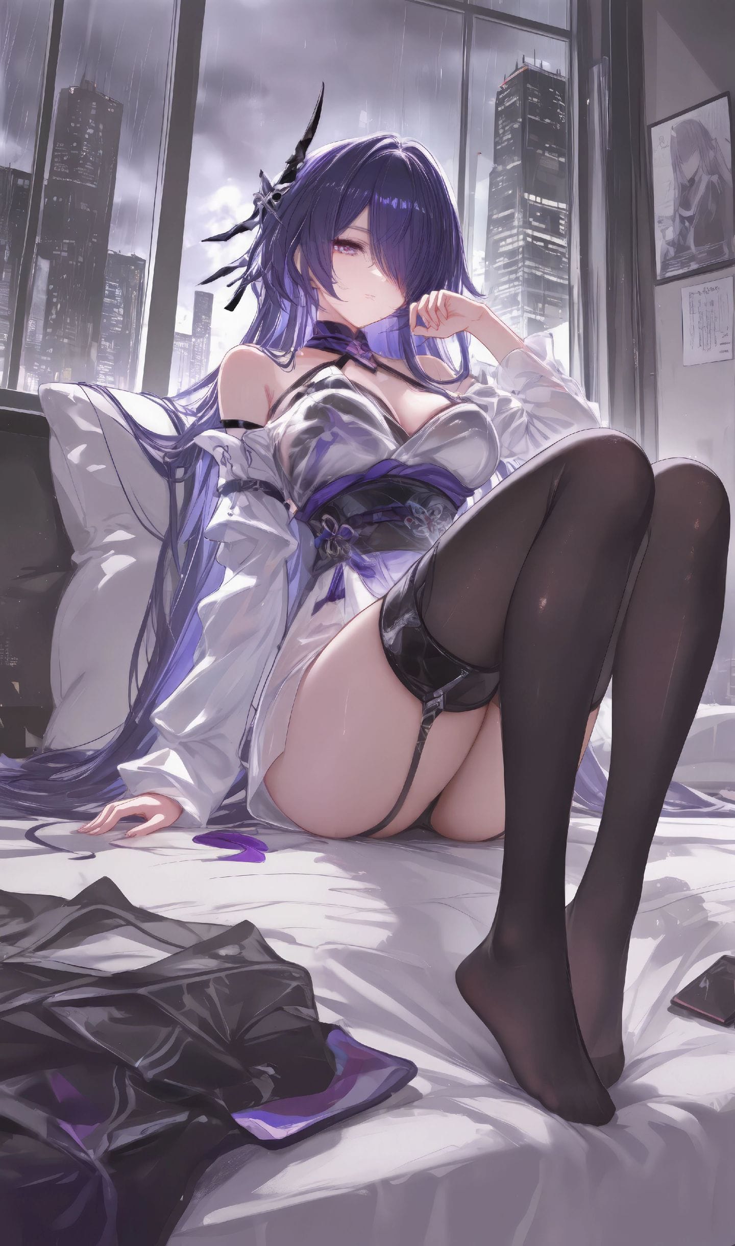 崩坏星穹铁道黄泉 手机壁纸 黑丝袜 大长腿 二次元美女角色-皮皮兔动漫