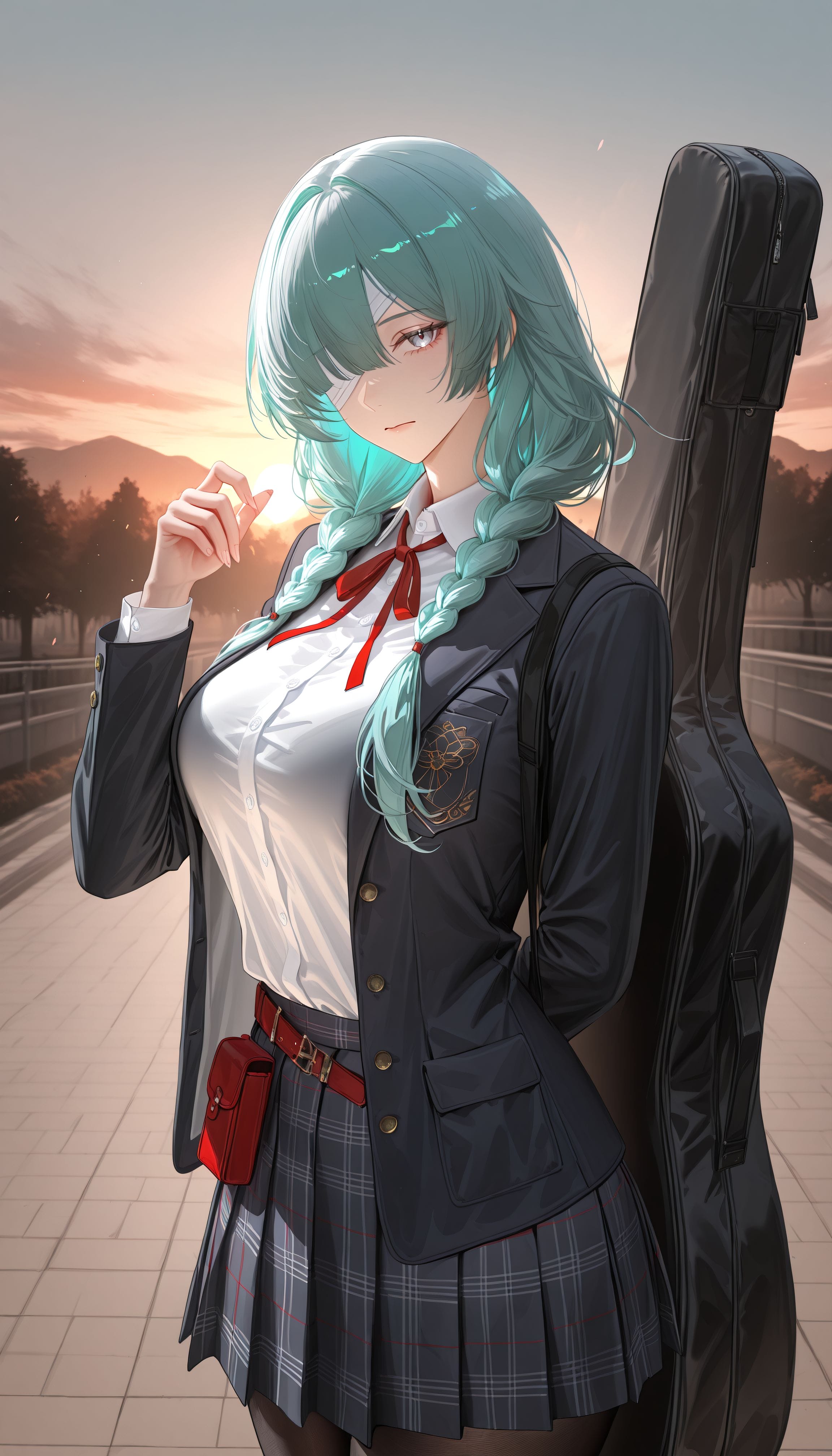 鸣潮×吉他：放学后的孤独摇滚要一起吗？二次元 芙露德莉斯 弗洛洛 尤诺-皮皮兔动漫