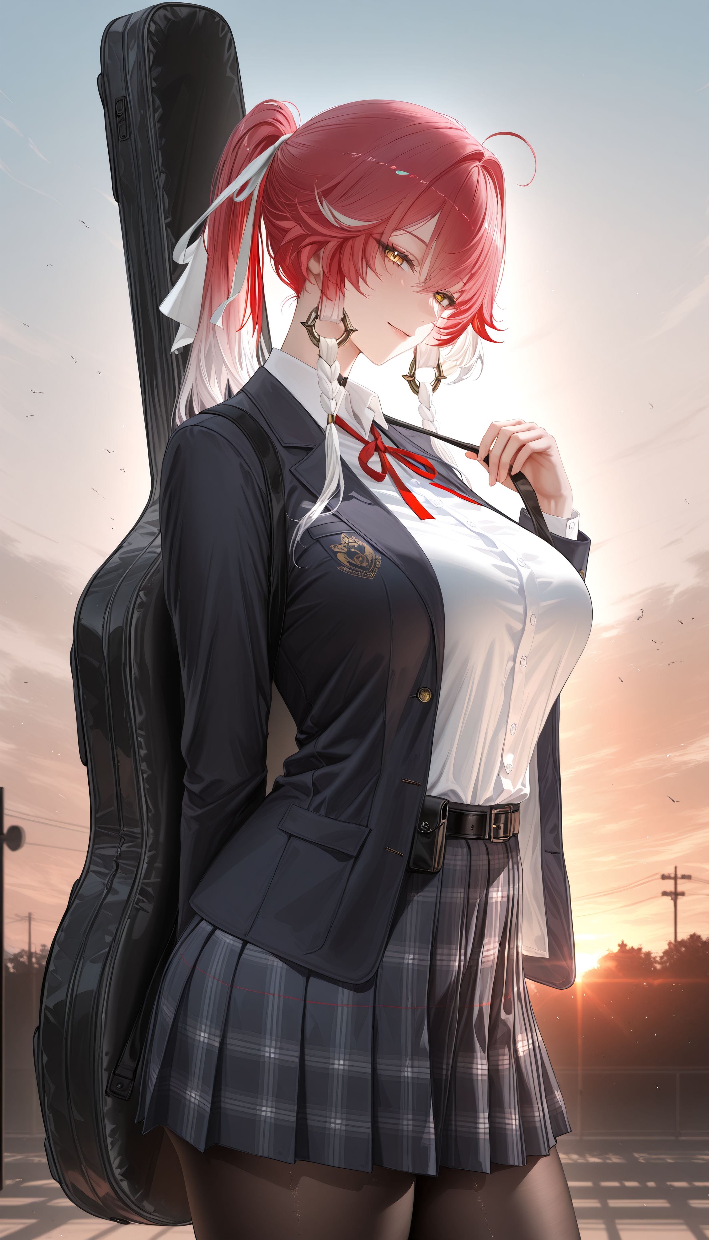 鸣潮×吉他：放学后的孤独摇滚要一起吗？二次元 芙露德莉斯 弗洛洛 尤诺