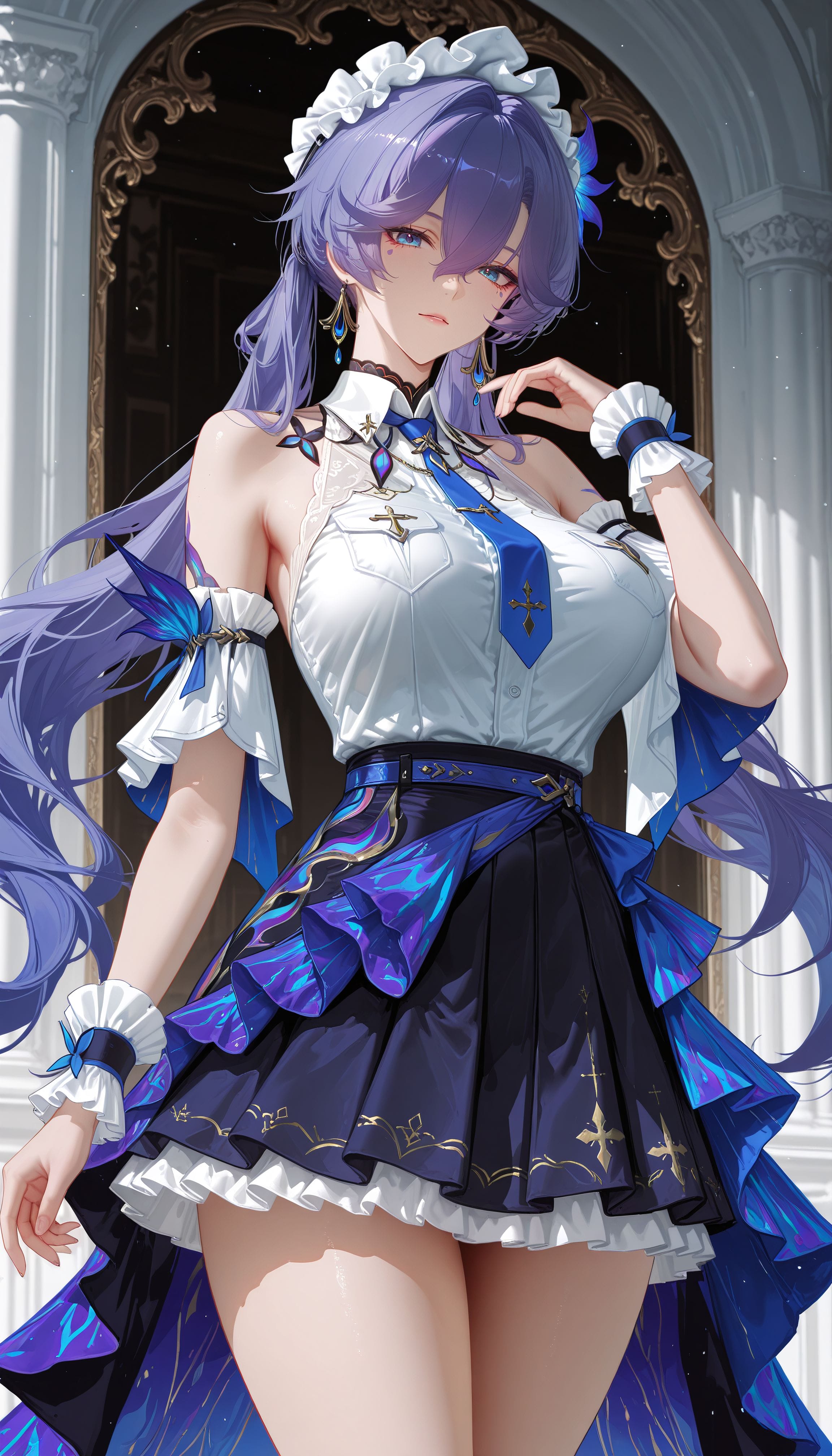 双马尾坎特蕾拉竟然如此甜美 二次元游戏鸣潮 裙子-皮皮兔动漫