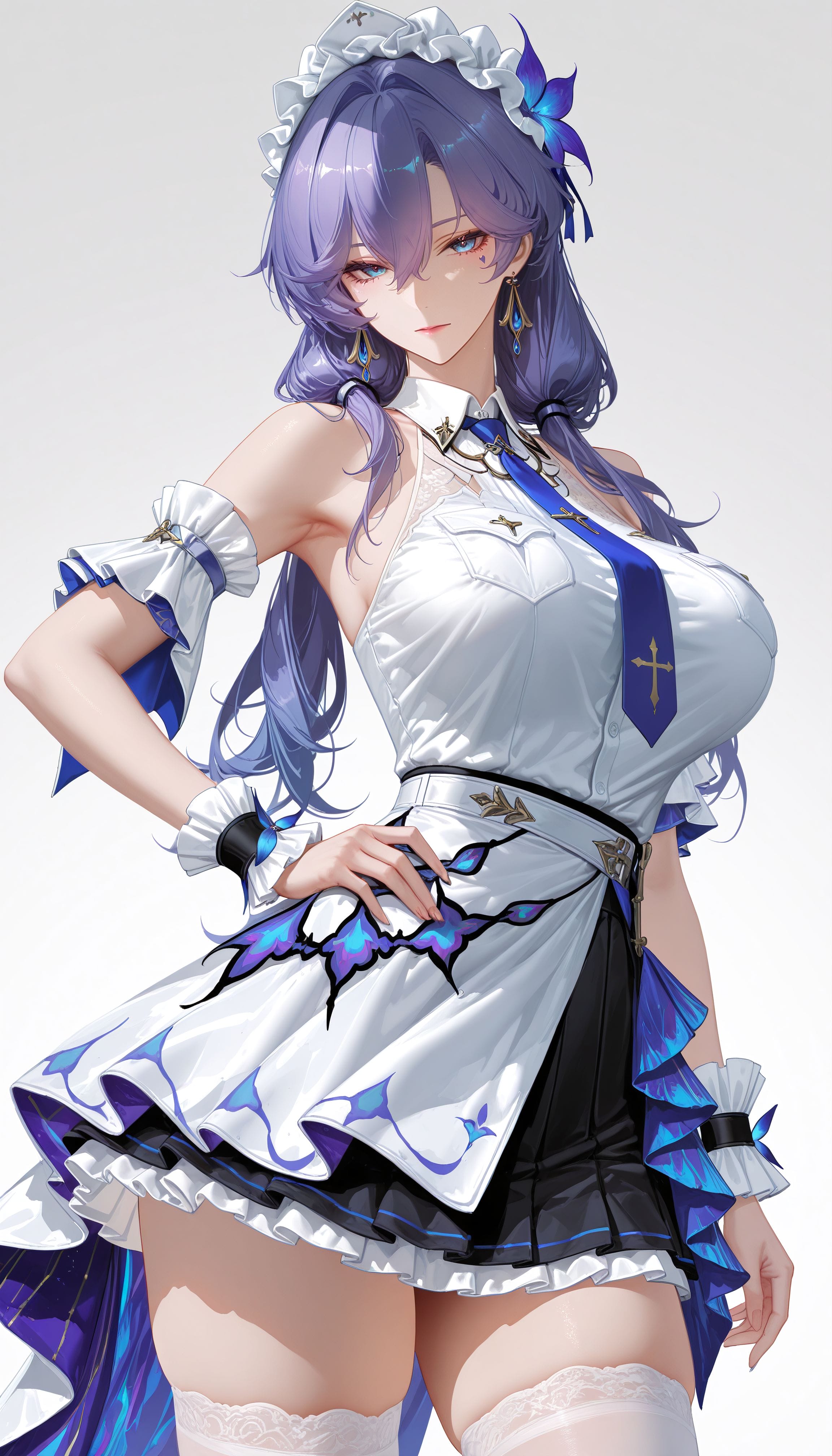 双马尾坎特蕾拉竟然如此甜美 二次元游戏鸣潮 裙子