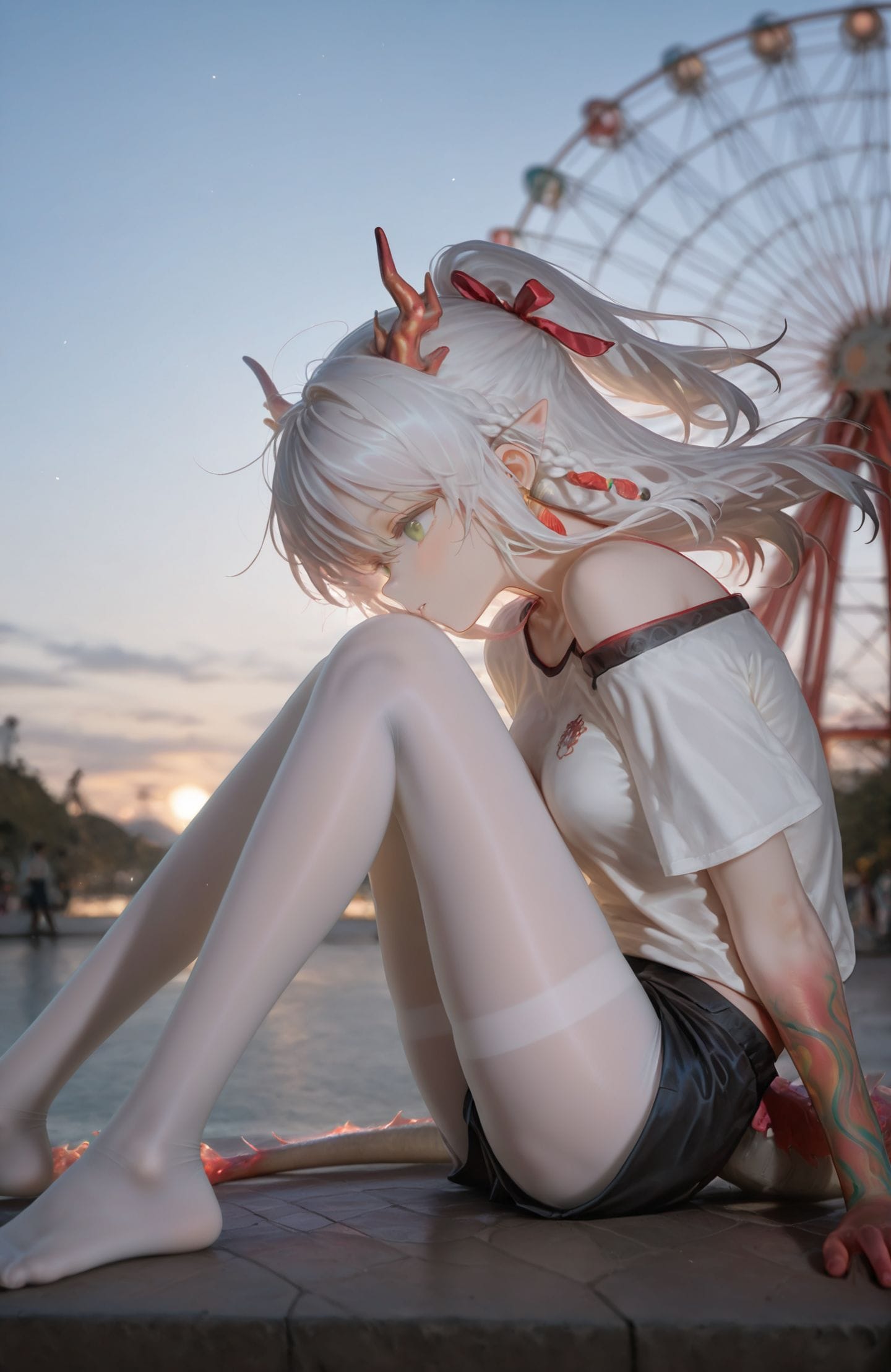 明日方舟 年 丝袜白丝yyds 裤袜 游乐园