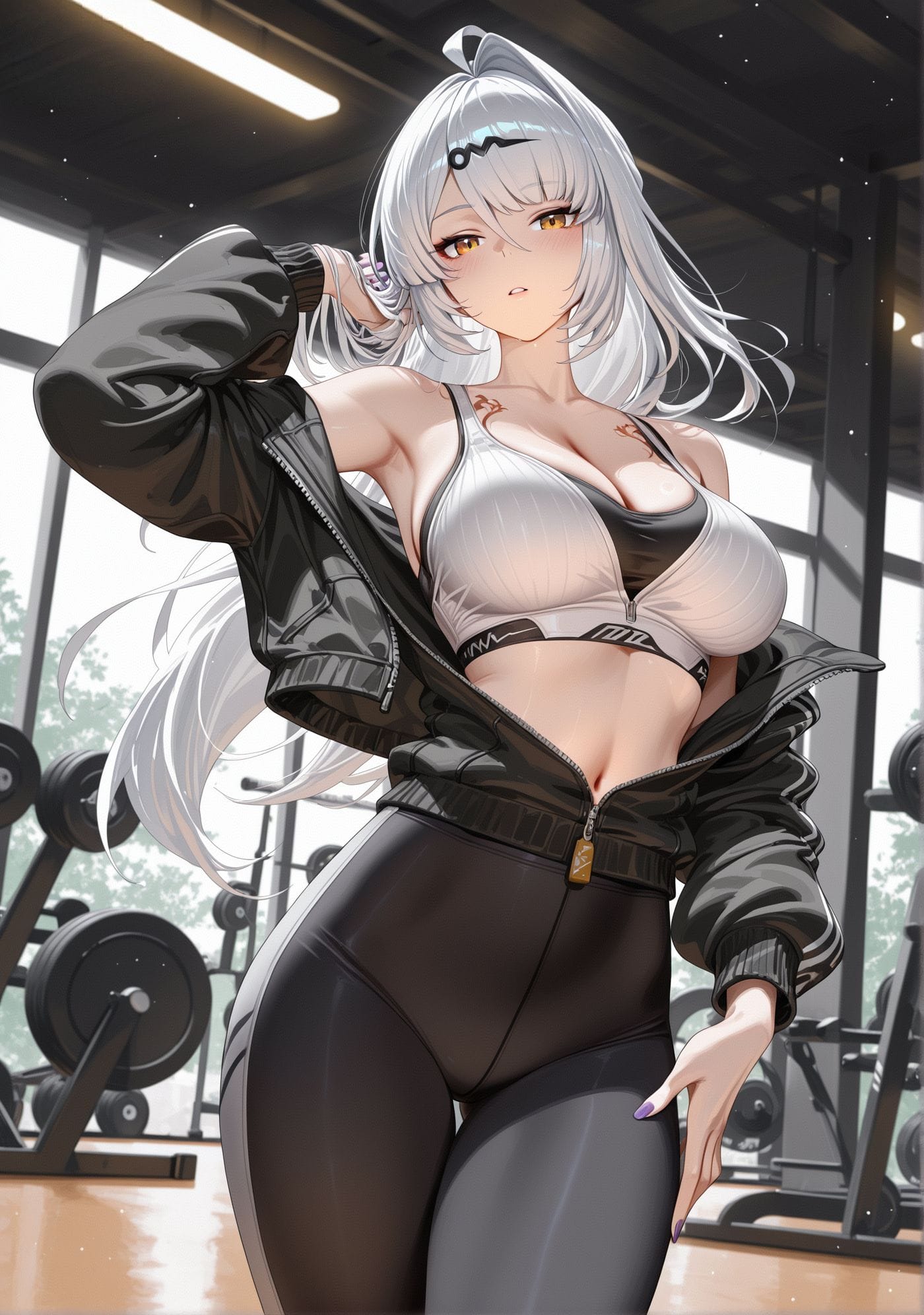 二次元游戏绝区零 仪玄 健身 手机壁纸 瑜伽裤 皮裤-皮皮兔动漫