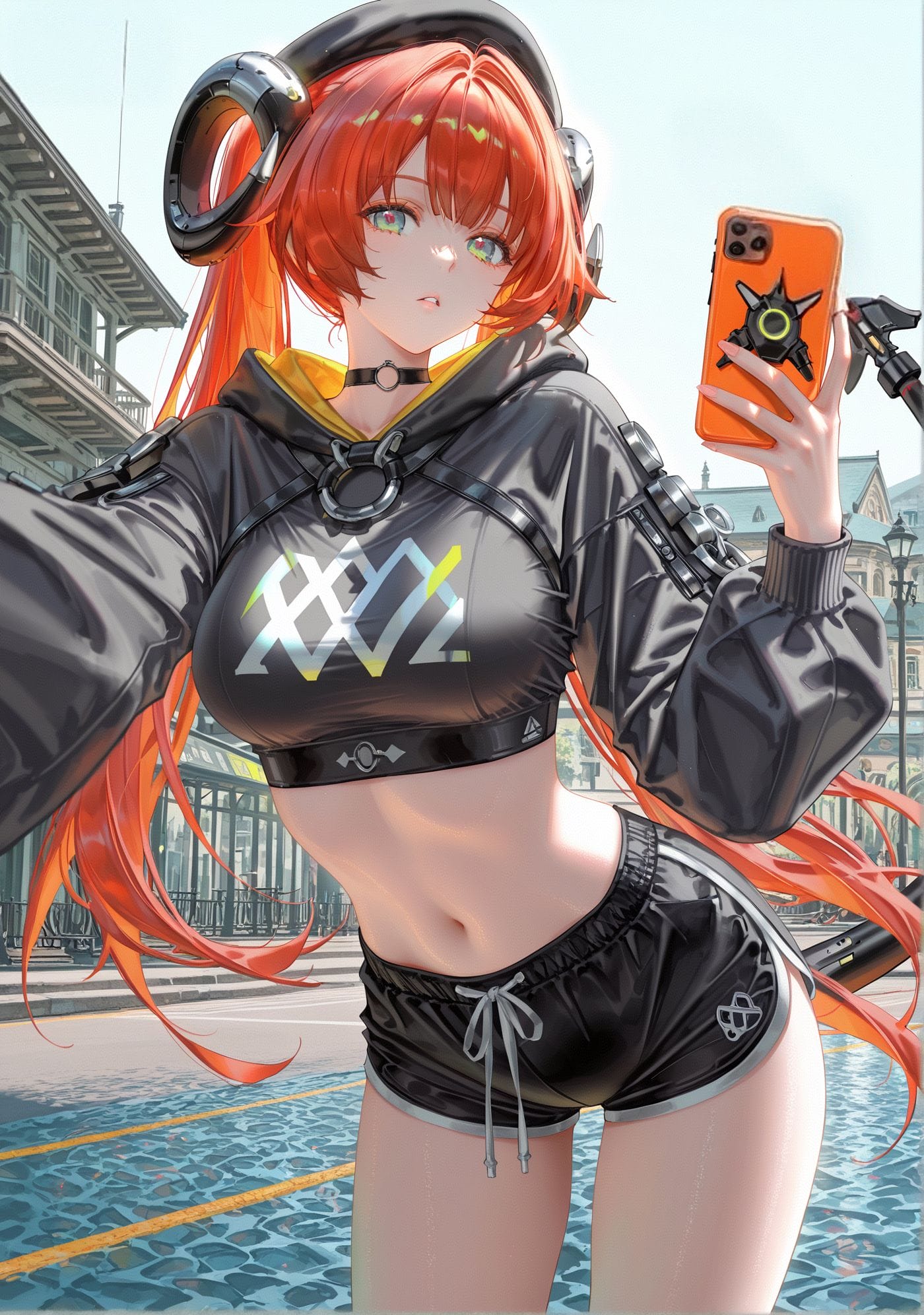 绝区零运动风的奥菲斯 手机壁纸 泳池 ai绘画-皮皮兔动漫