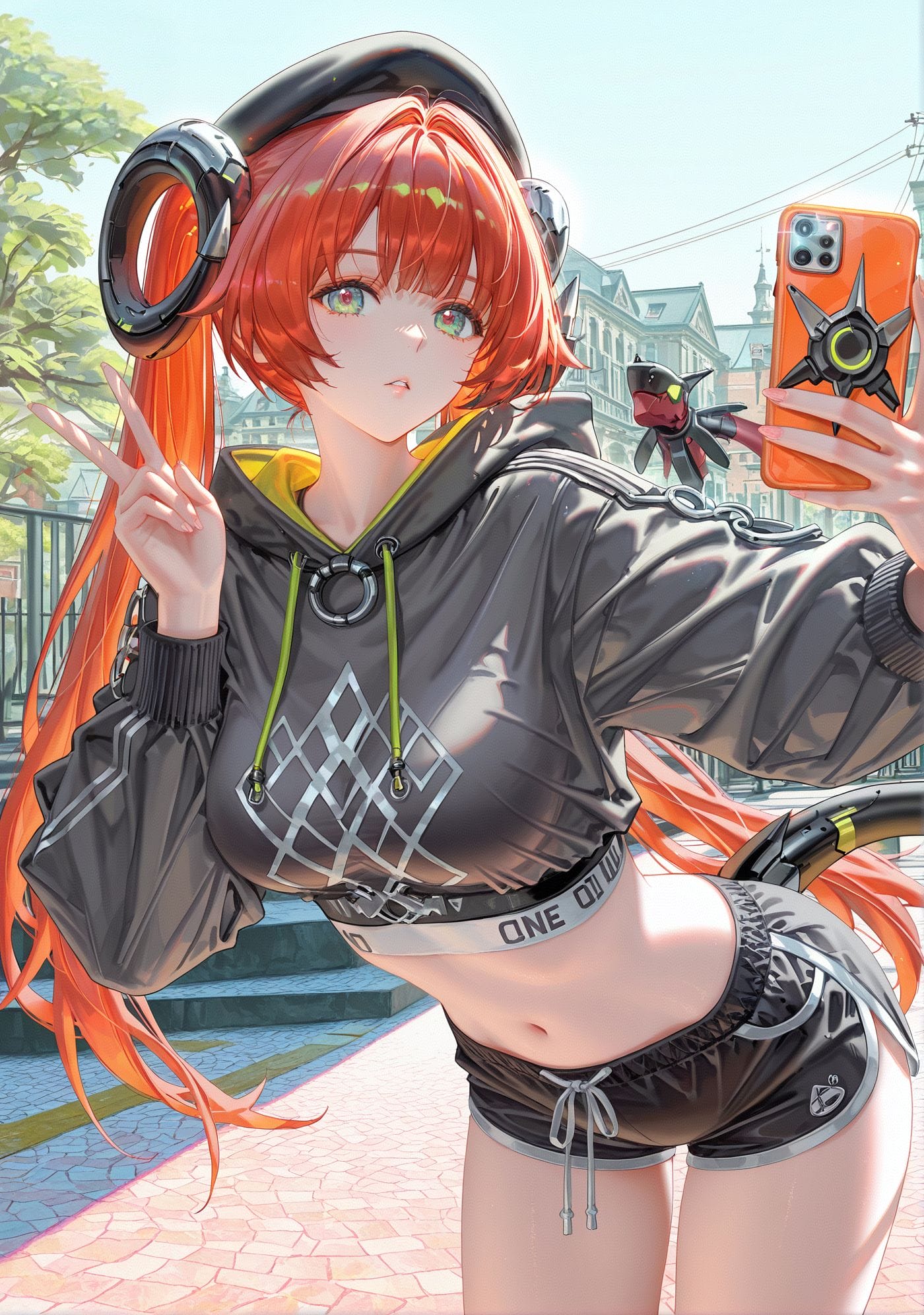 绝区零运动风的奥菲斯 手机壁纸 泳池 ai绘画