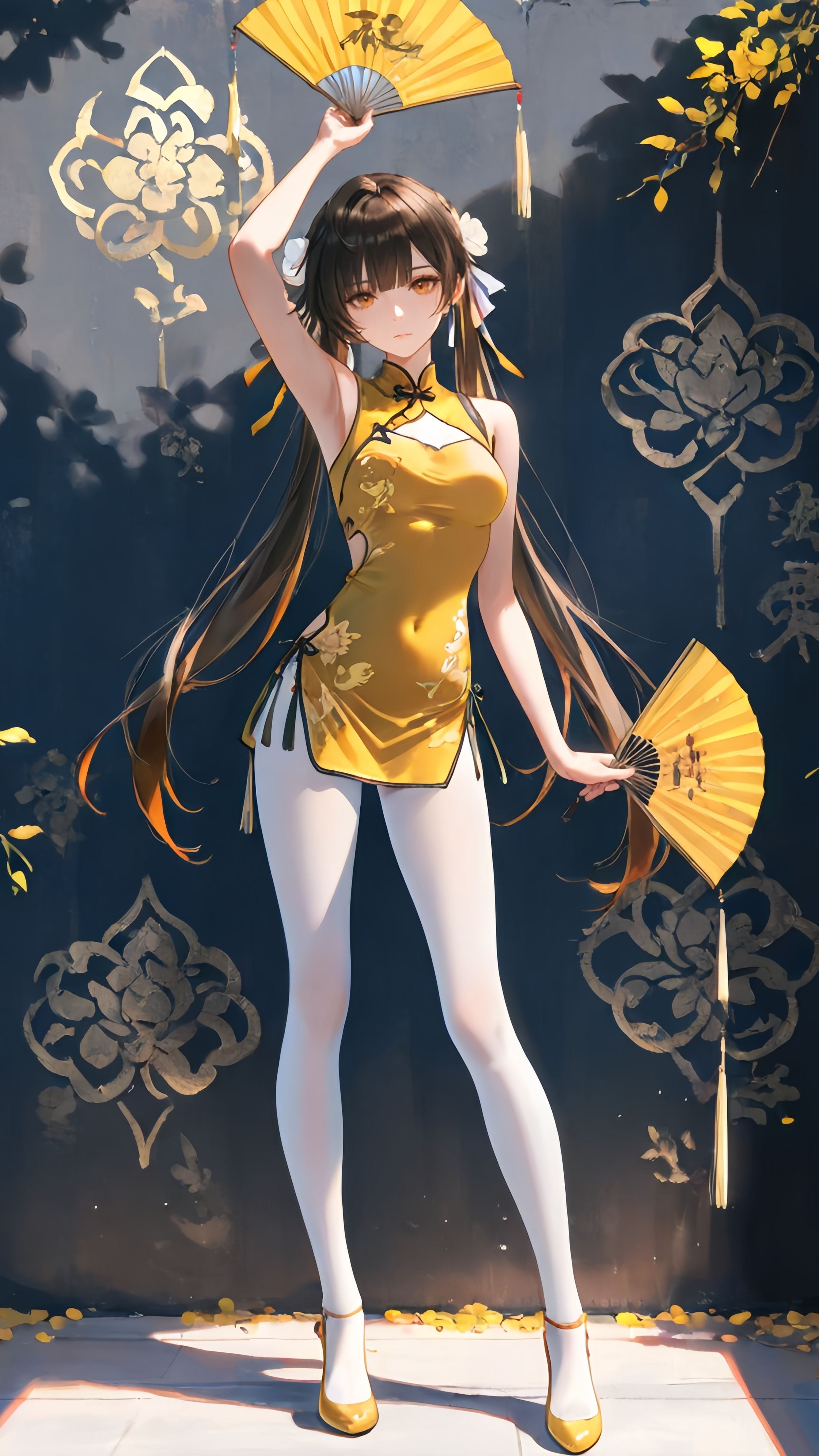 少女与白丝旗袍 ai绘画 二次元游戏角色 崩坏星穹铁道