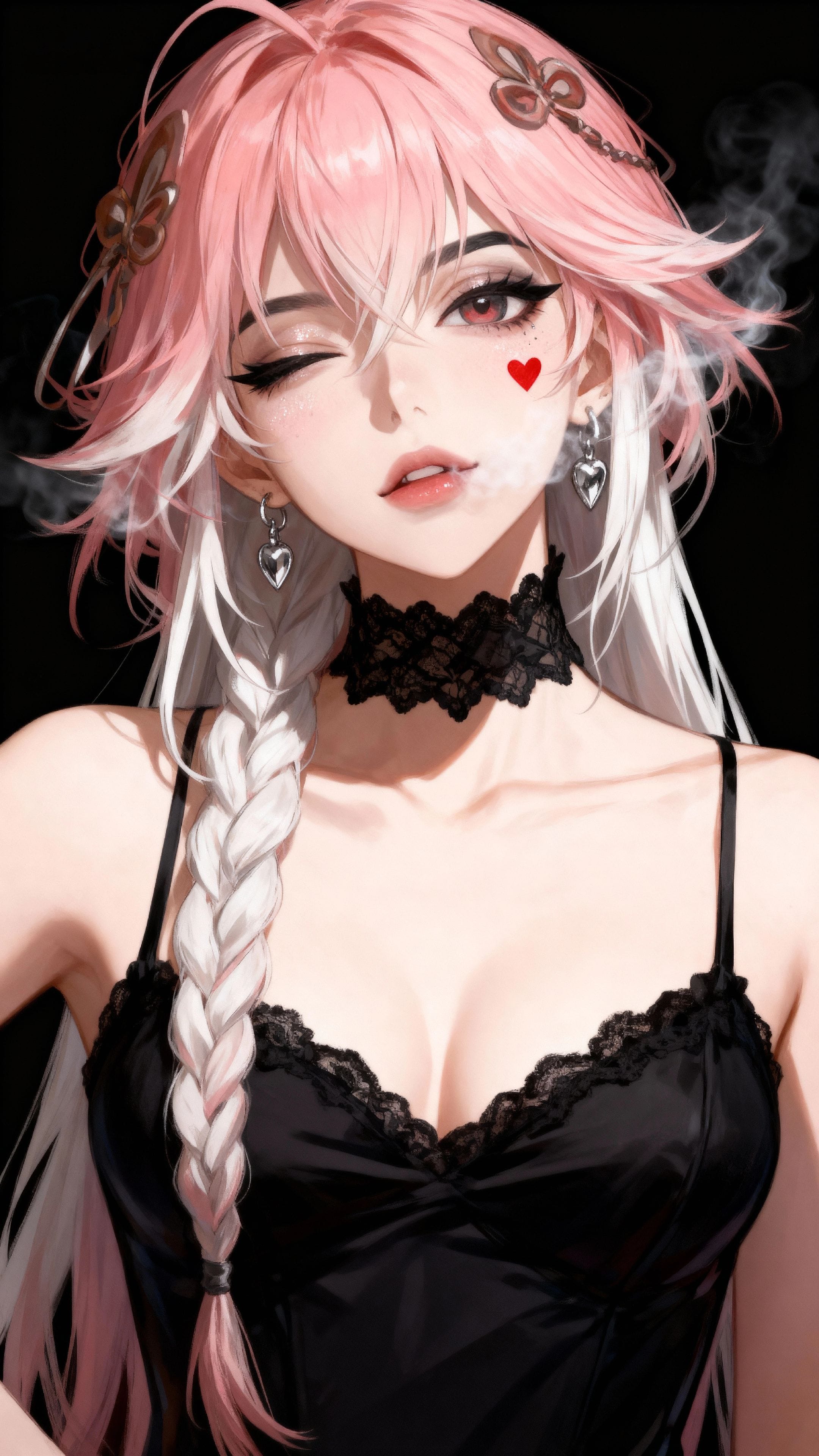 二次元游戏鸣潮 御姐壁纸 长离 黑色背景-皮皮兔动漫