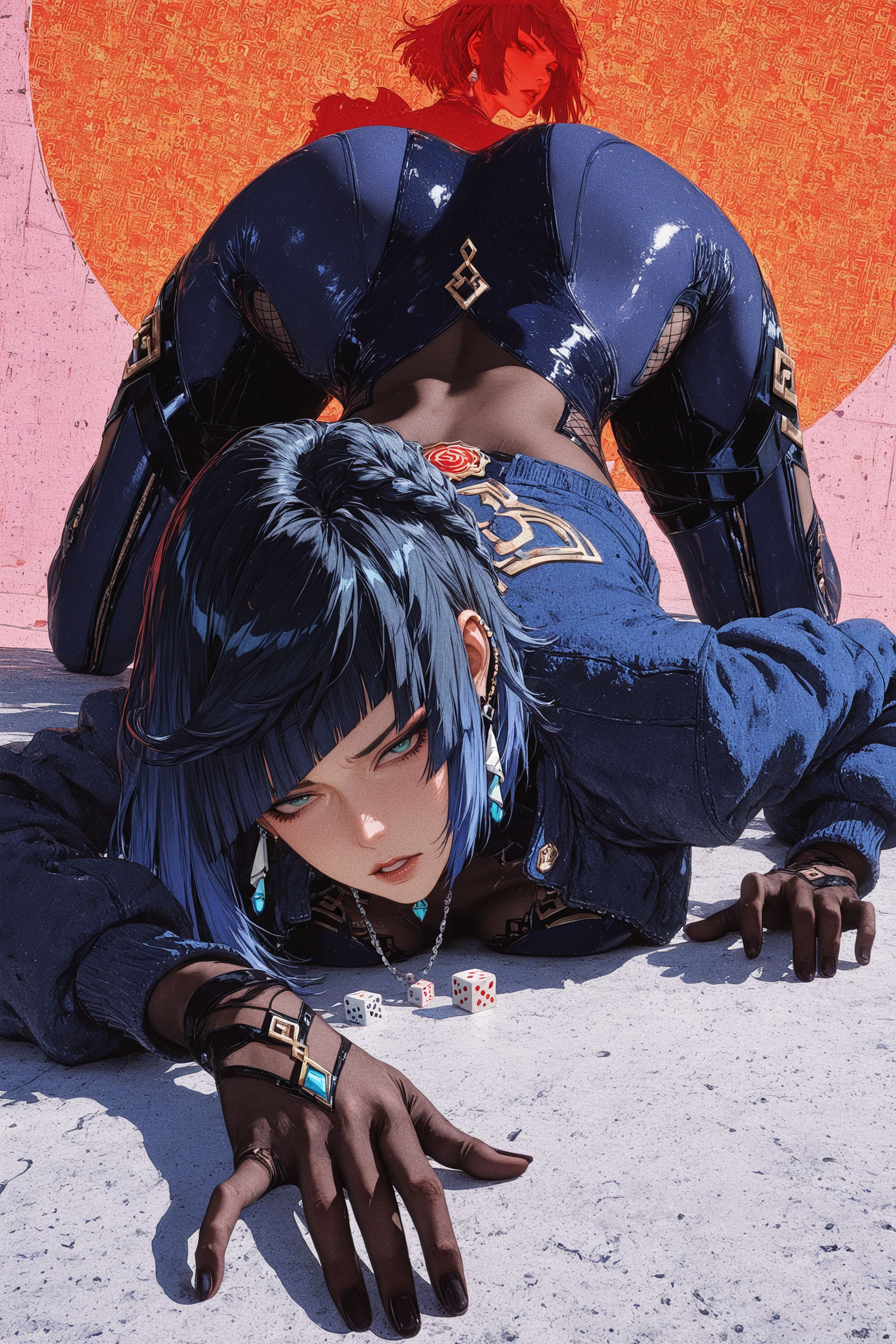 夜兰 原神 二次元游戏壁纸二创 复古-皮皮兔动漫