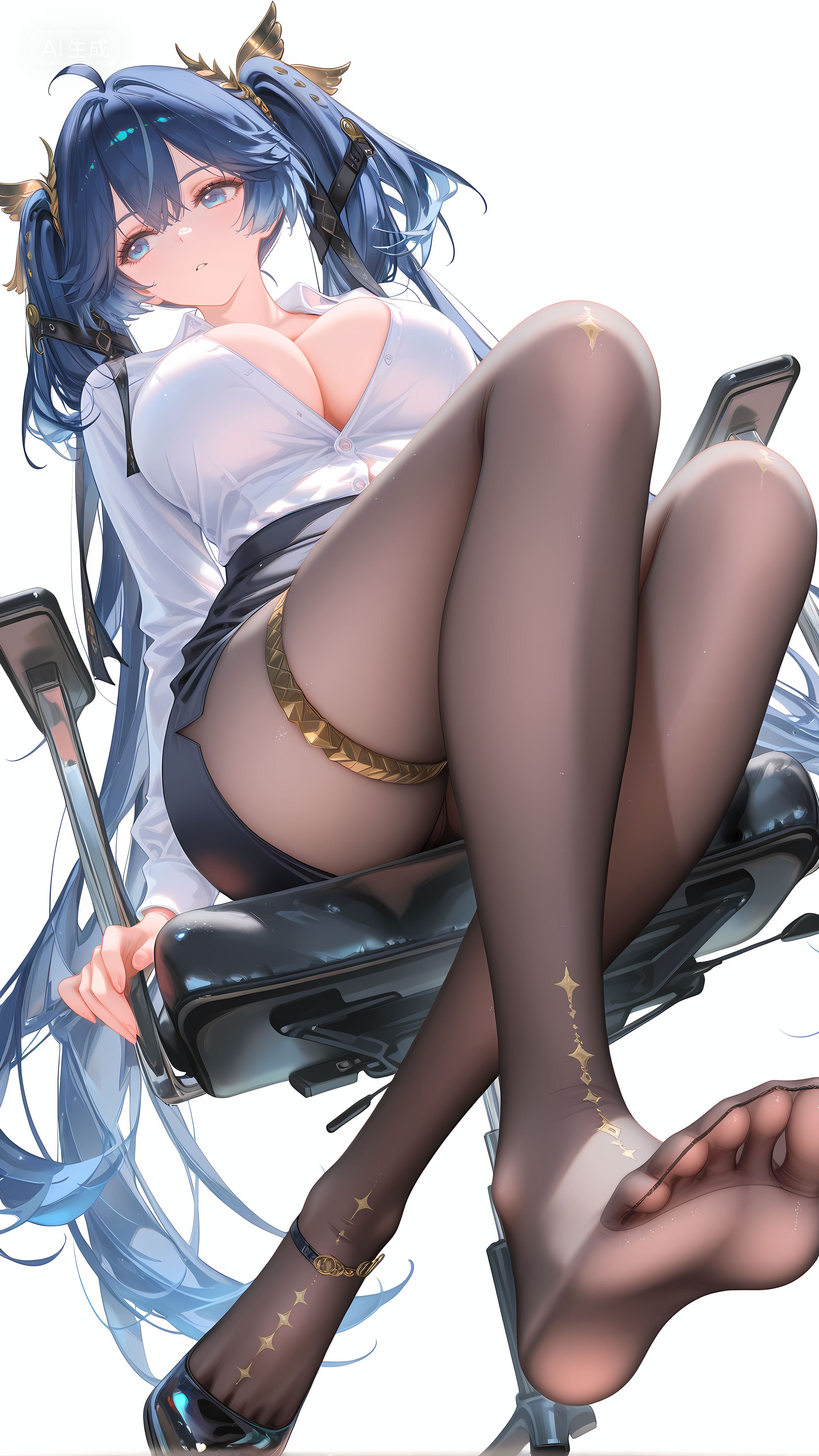 二次元手游鸣潮 角色尤诺 黑丝丝袜裤袜 大长腿-皮皮兔动漫