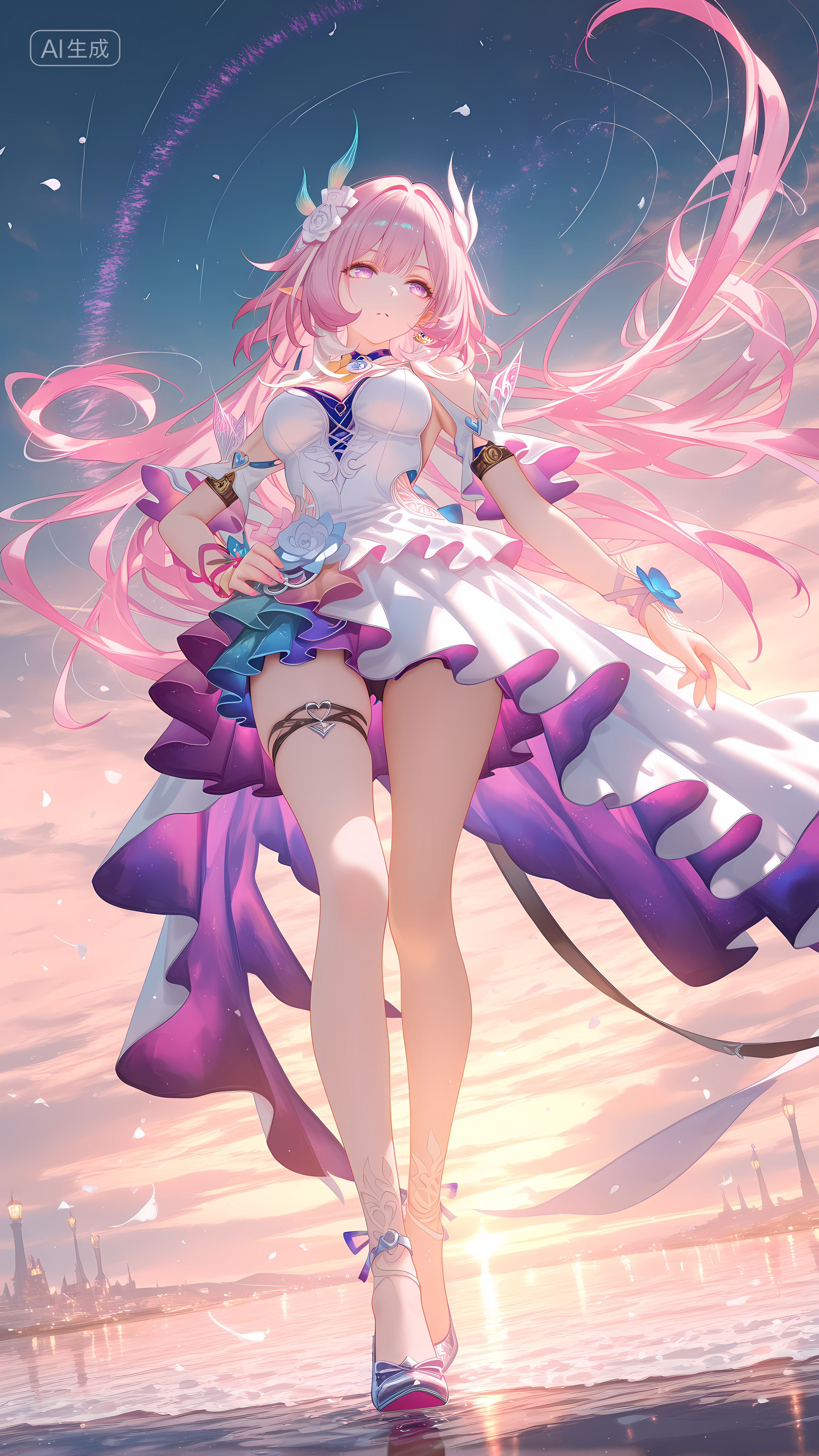 崩坏星穹铁道角色昔涟 手机游戏 粉色主题 手机壁纸