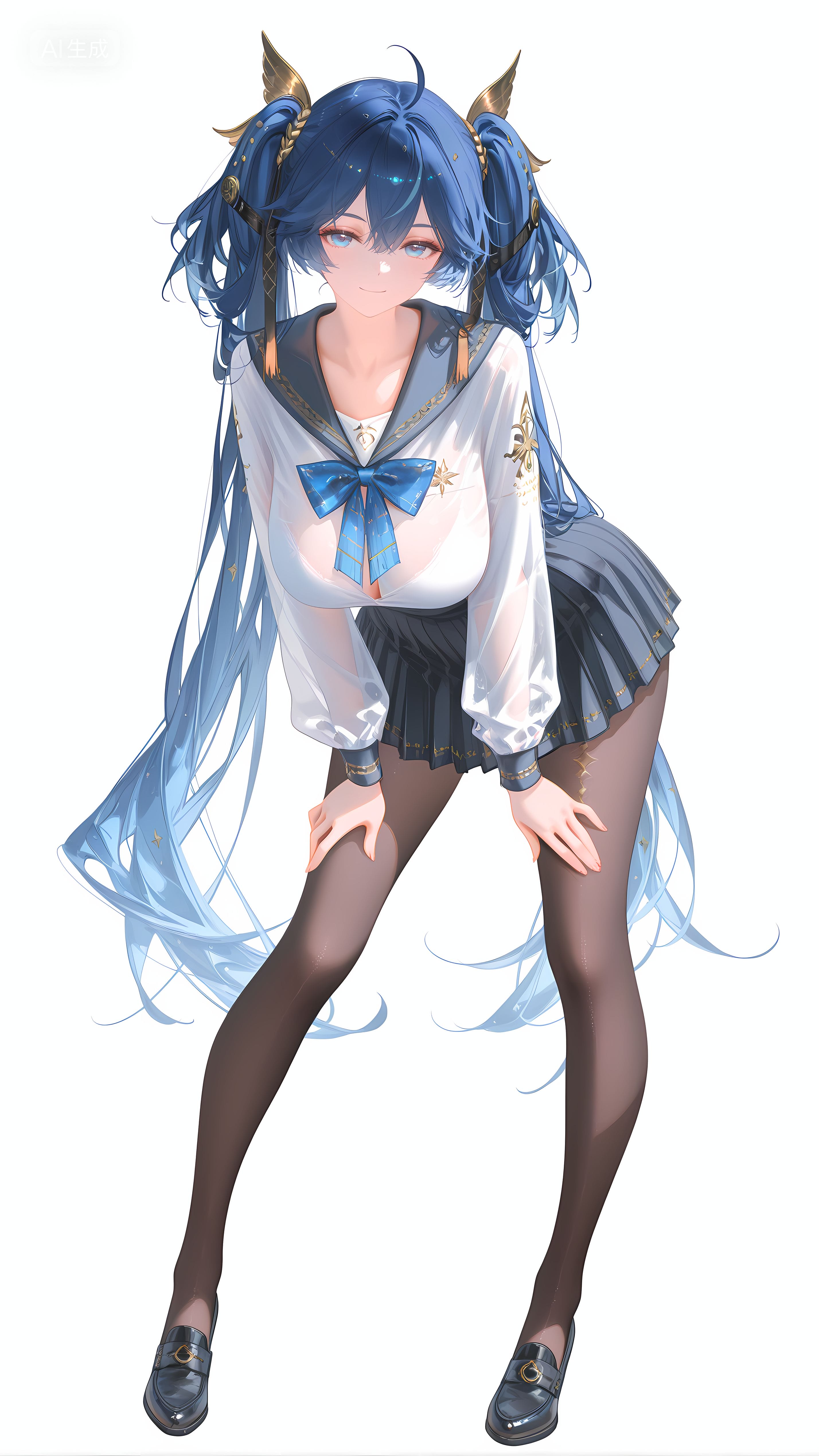 手机游戏鸣潮女性角色尤诺 冰淇淋 瑜伽裤 牛仔裤