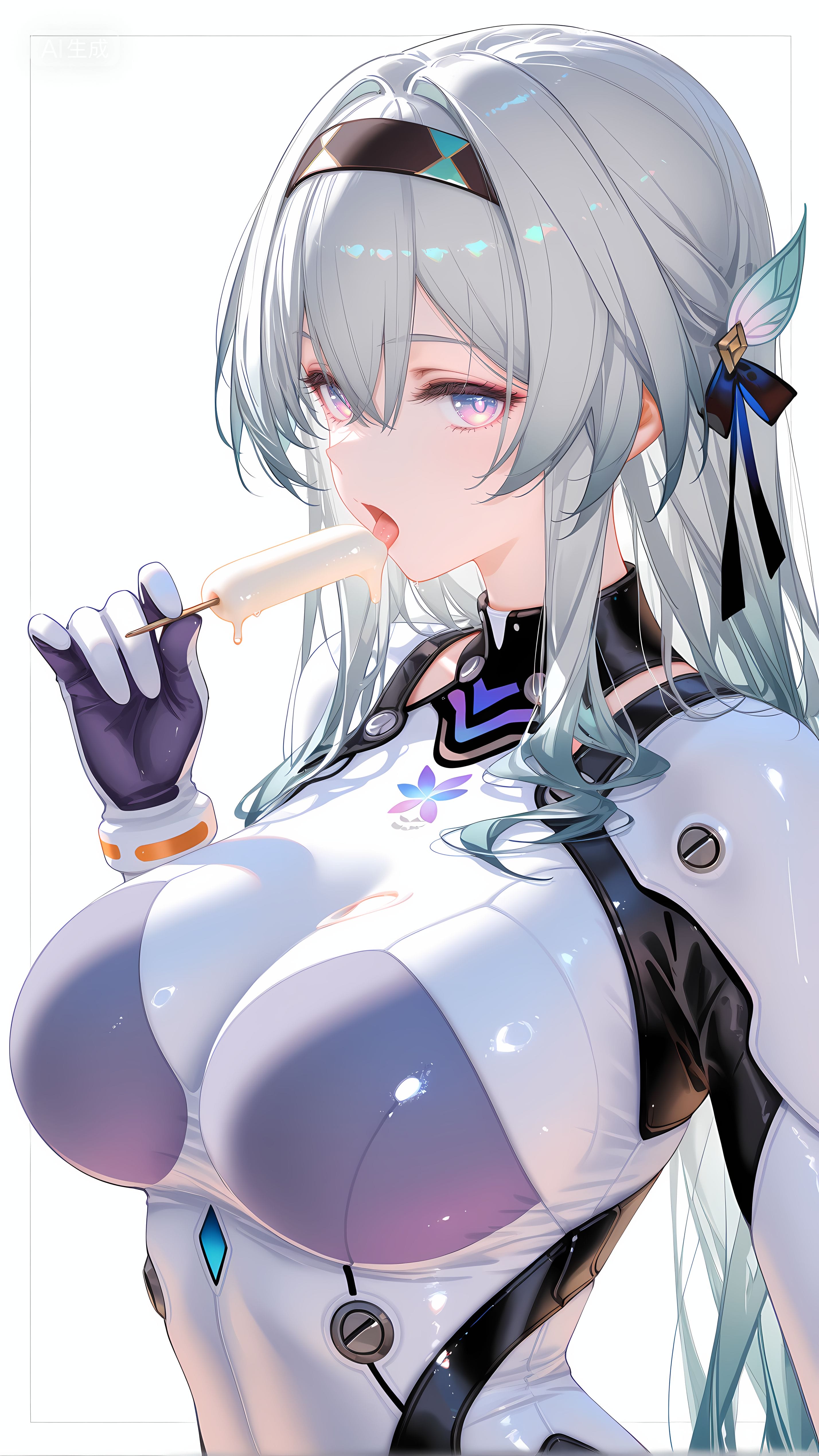 二次元游戏 崩坏星穹铁道 女性角色流萤 大雷 连体皮衣皮裤