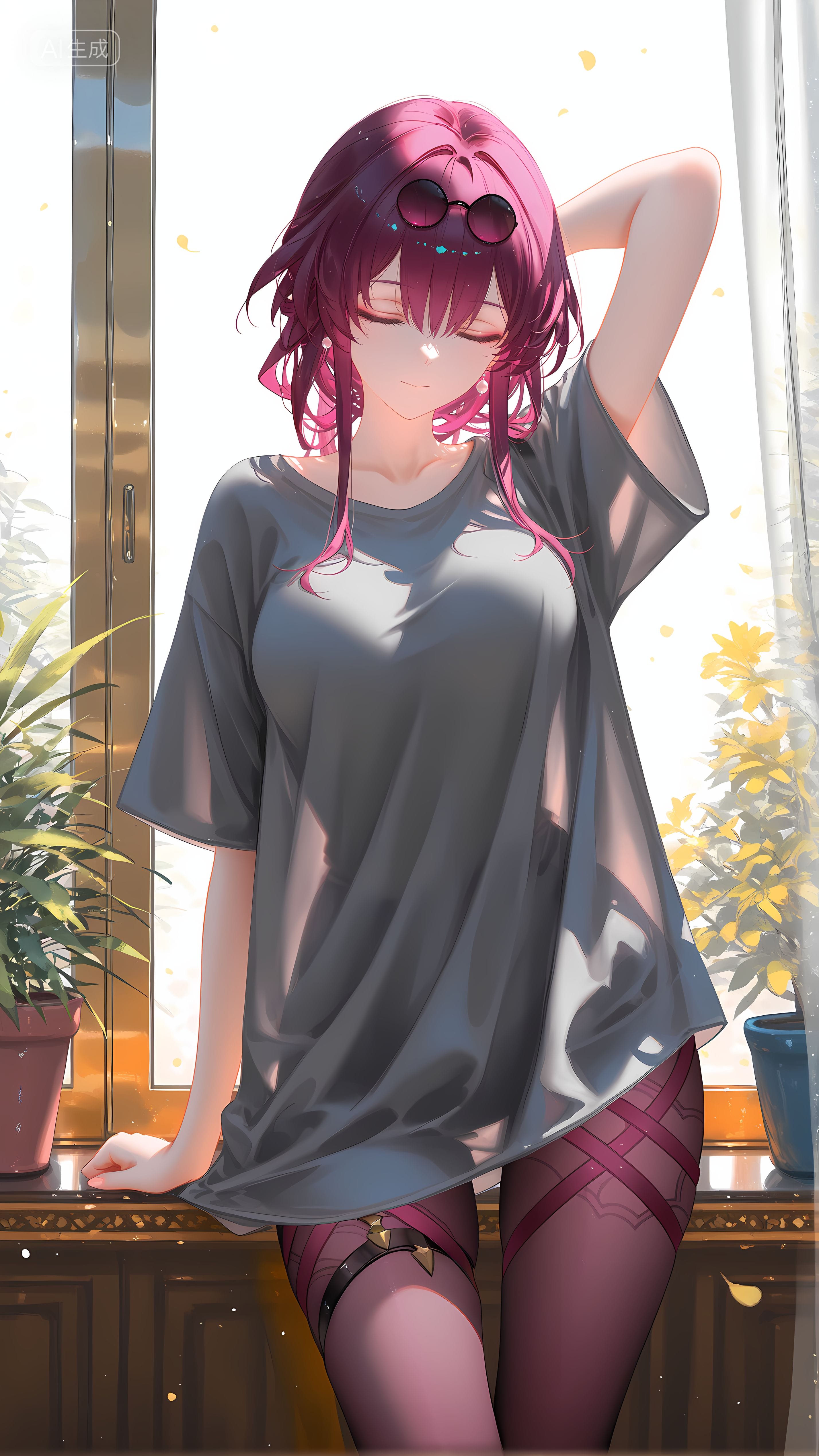 运动健身的卡芙卡 崩坏星穹铁道 瑜伽裤