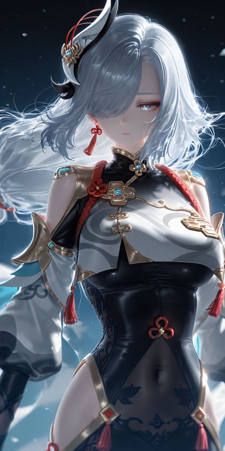 二次元原神申鹤 ai绘画 还挺好看-皮皮兔动漫