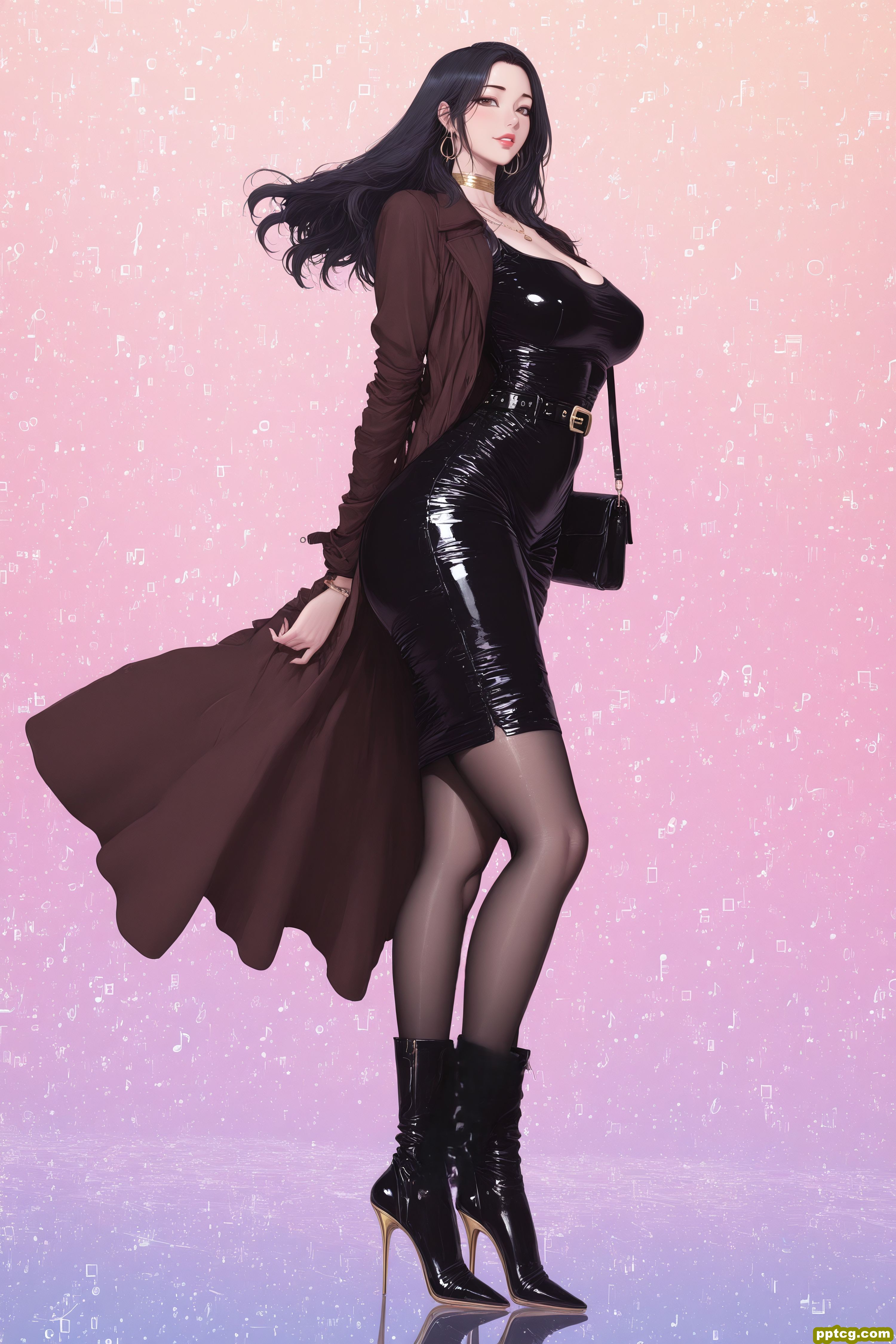 春花—健身教练 二次元韩漫 动漫穿搭 皮靴黑丝