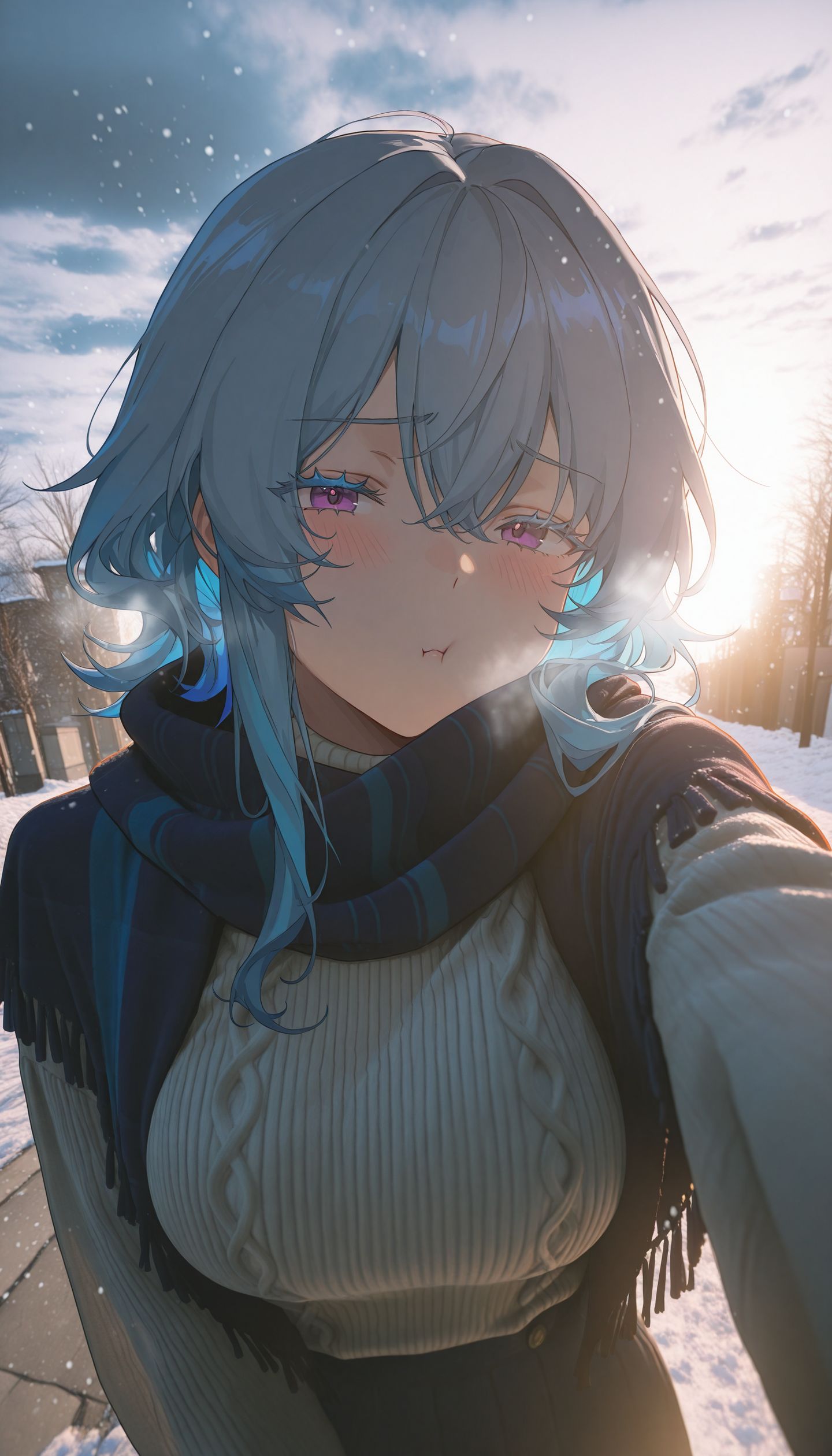 漂泊者，天冷记得加衣。逆光自拍 鸣潮 椿 菲比 ai绘图-皮皮兔动漫