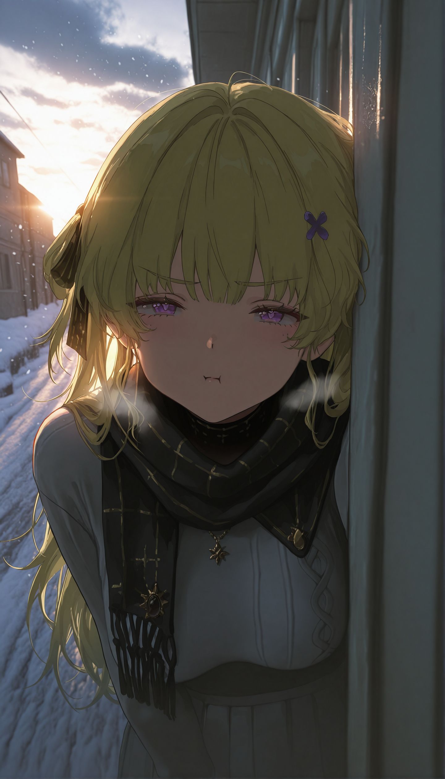 漂泊者，天冷记得加衣。逆光自拍 鸣潮 椿 菲比 ai绘图