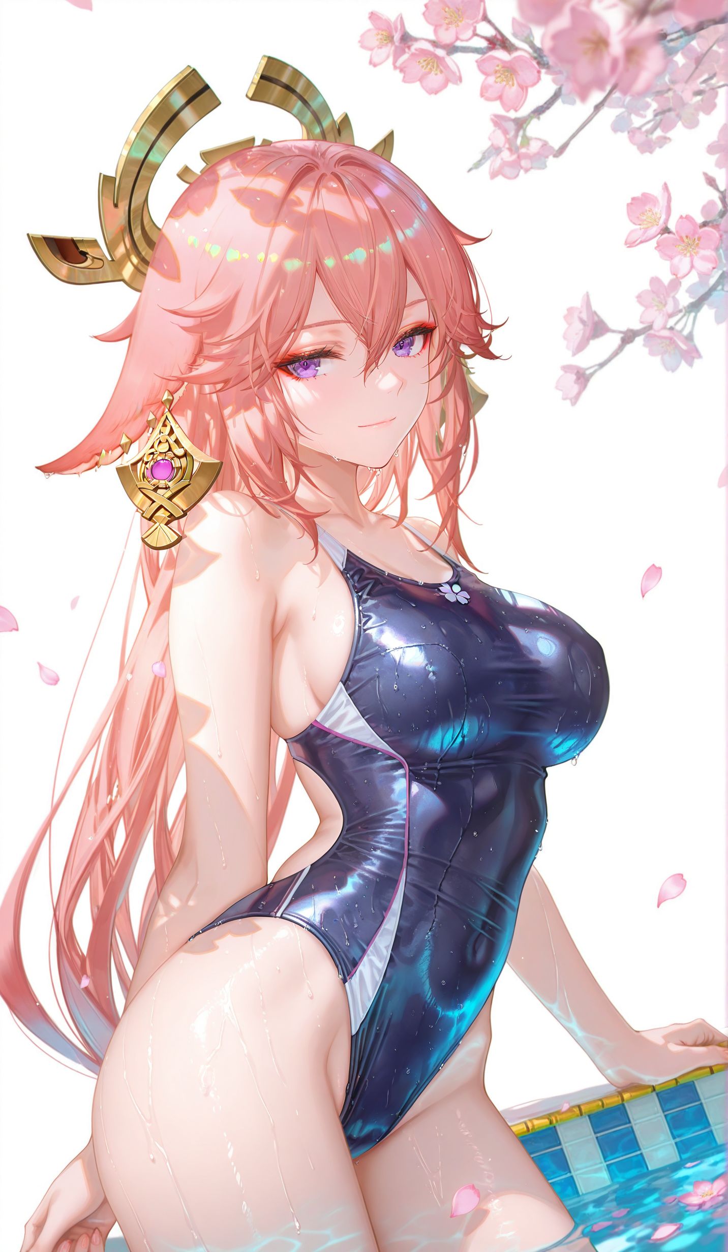 八重神子死库水 原神二次元少女ai绘画手机壁纸-皮皮兔动漫