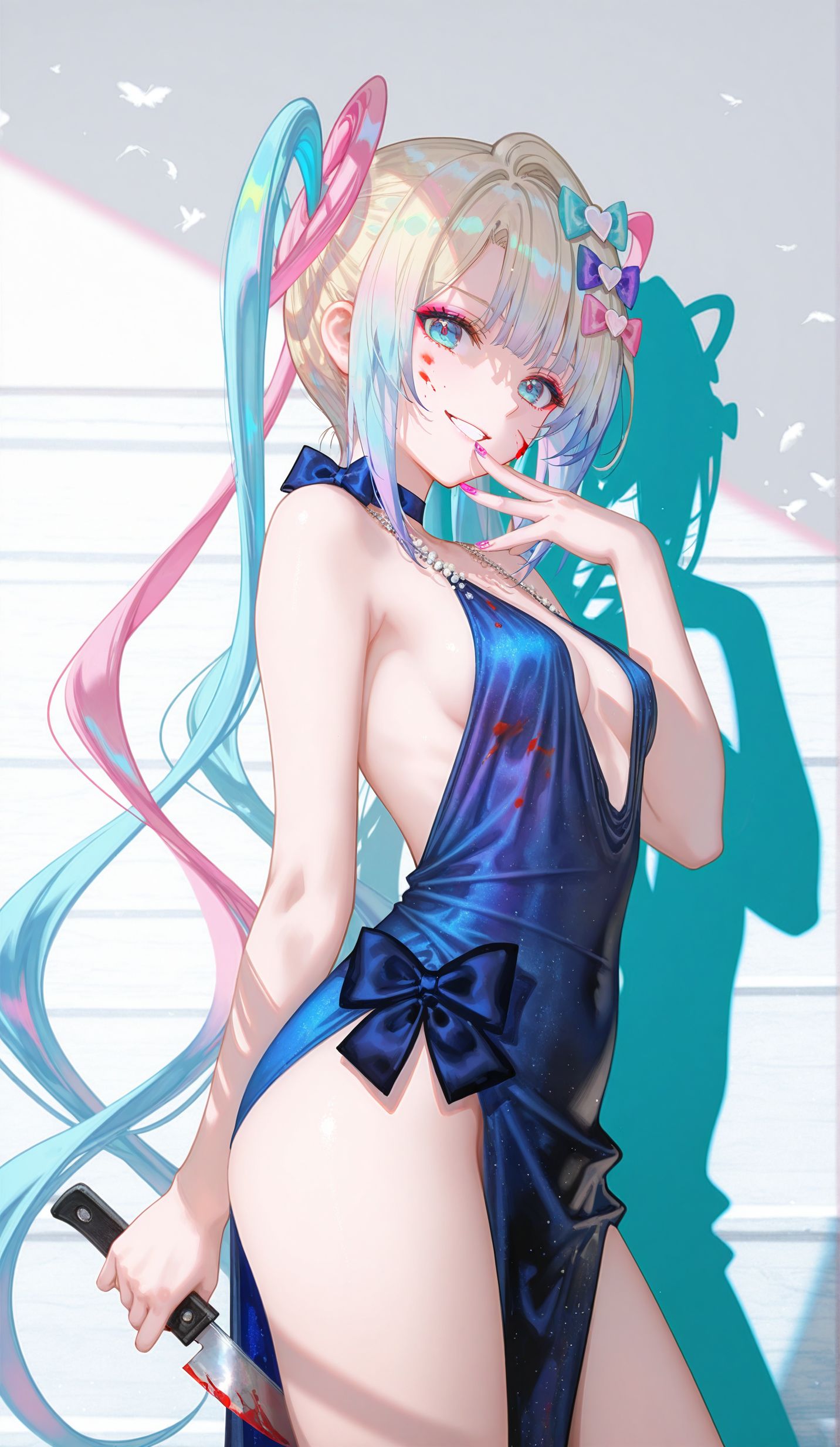 超天酱 黑化版晚礼服 直播女孩重度依赖 ai二次元游戏壁纸-皮皮兔动漫