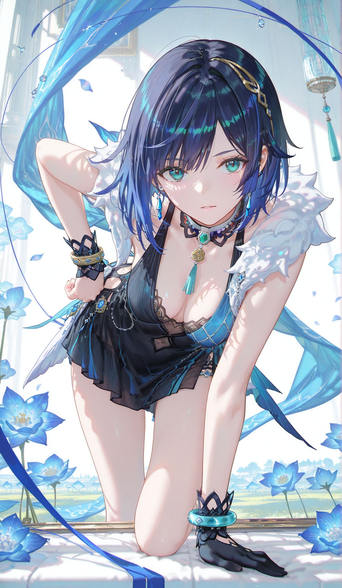 夜兰原神 二次元游戏人物 大长腿精致壁纸-皮皮兔动漫