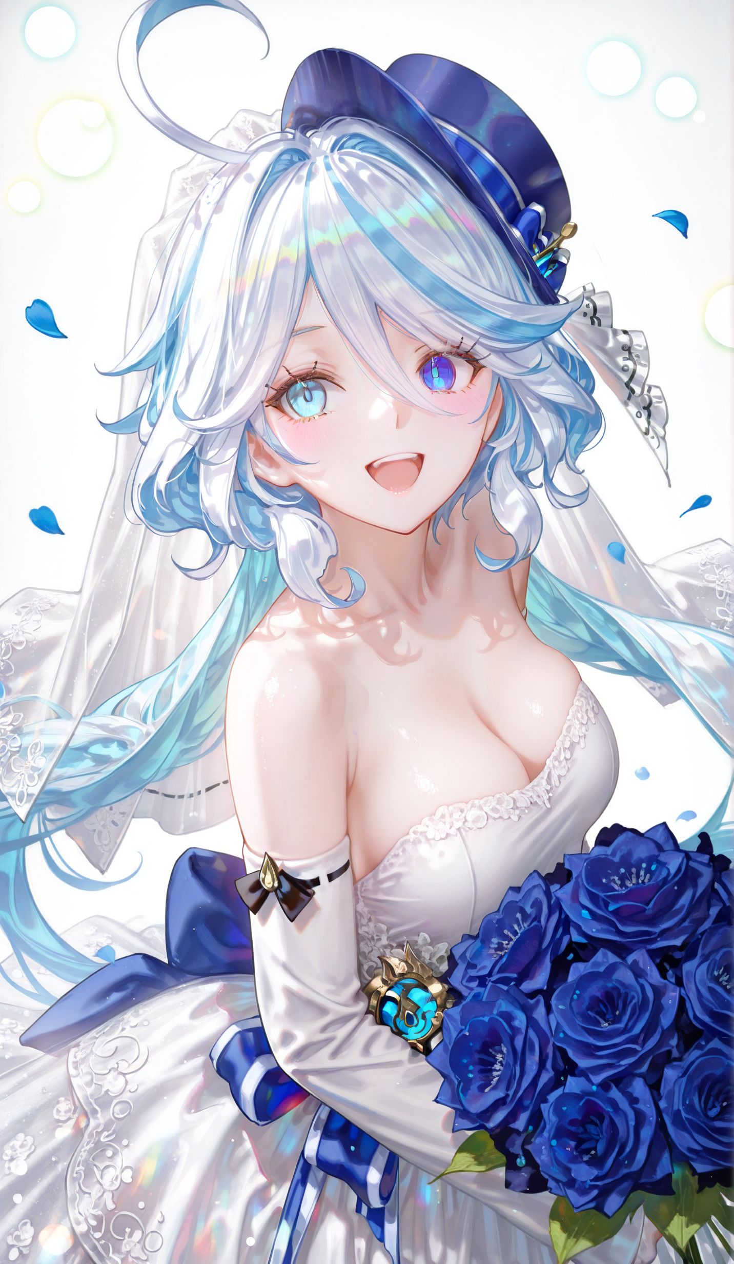 芙宁娜花嫁 原神 游戏人物壁纸图片-皮皮兔动漫