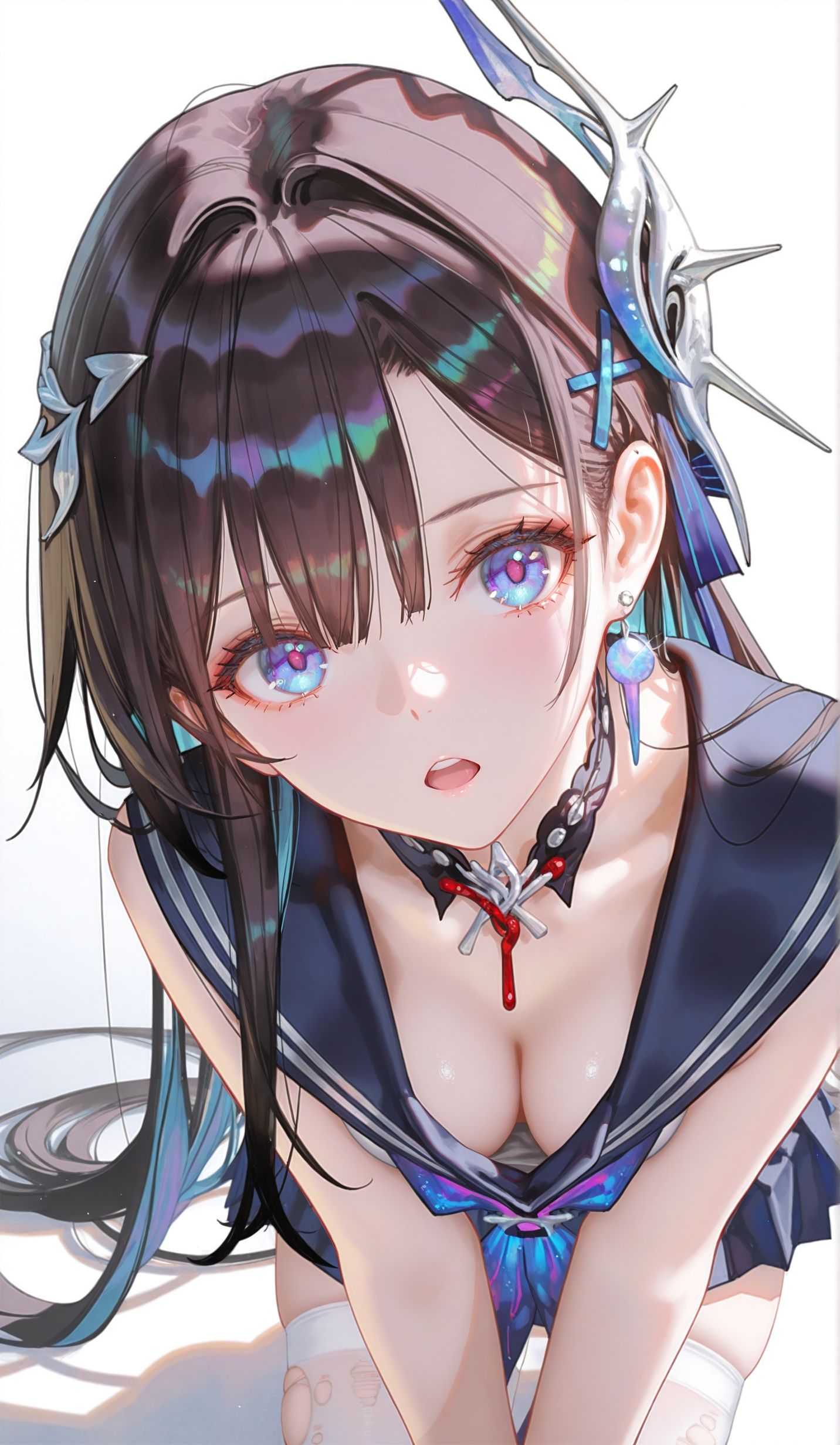 海瑟音 崩坏星穹铁道 吊带白丝中筒袜手机锁屏二次元手机壁纸-皮皮兔动漫