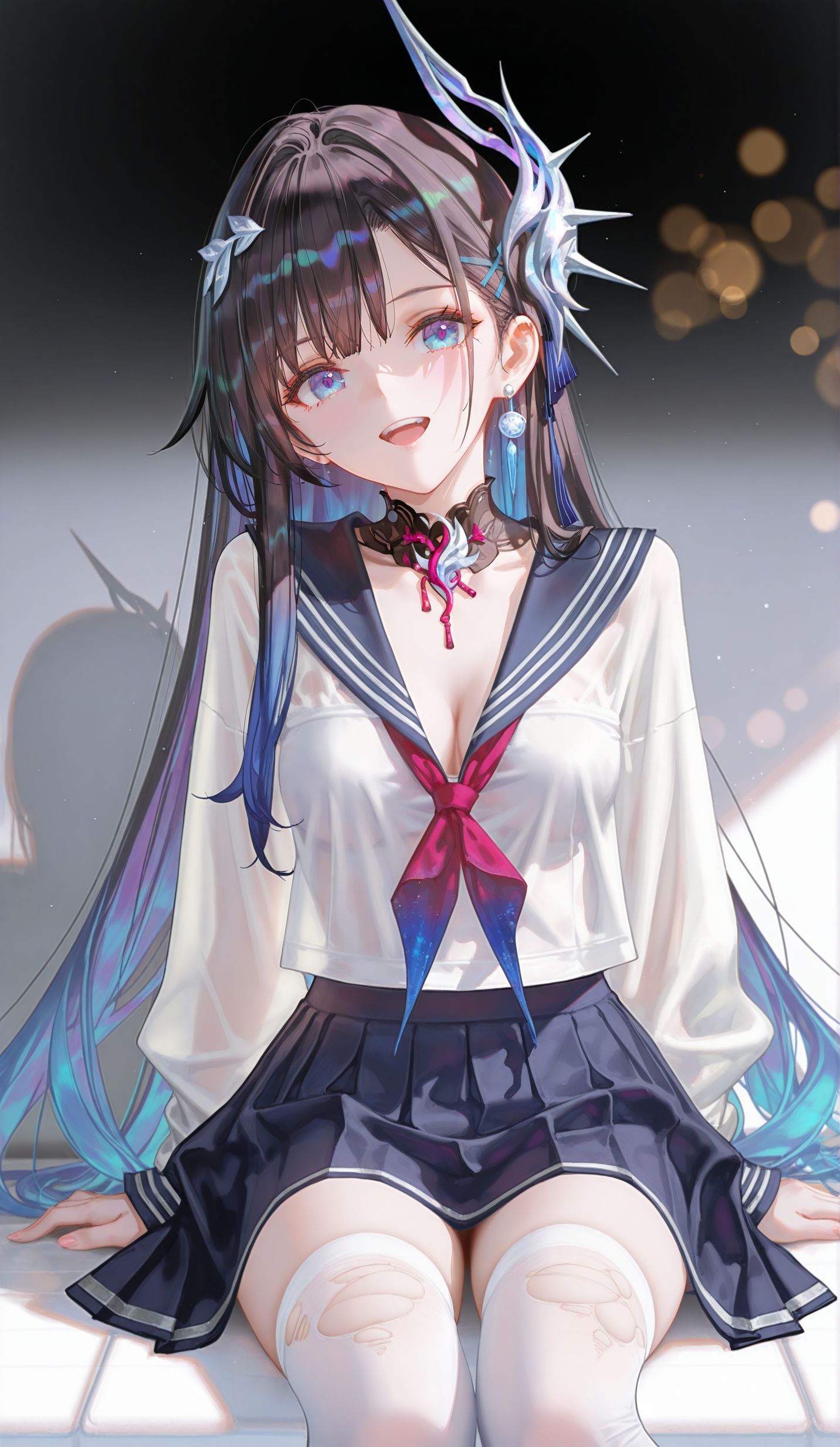 海瑟音 崩坏星穹铁道 吊带白丝中筒袜手机锁屏二次元手机壁纸