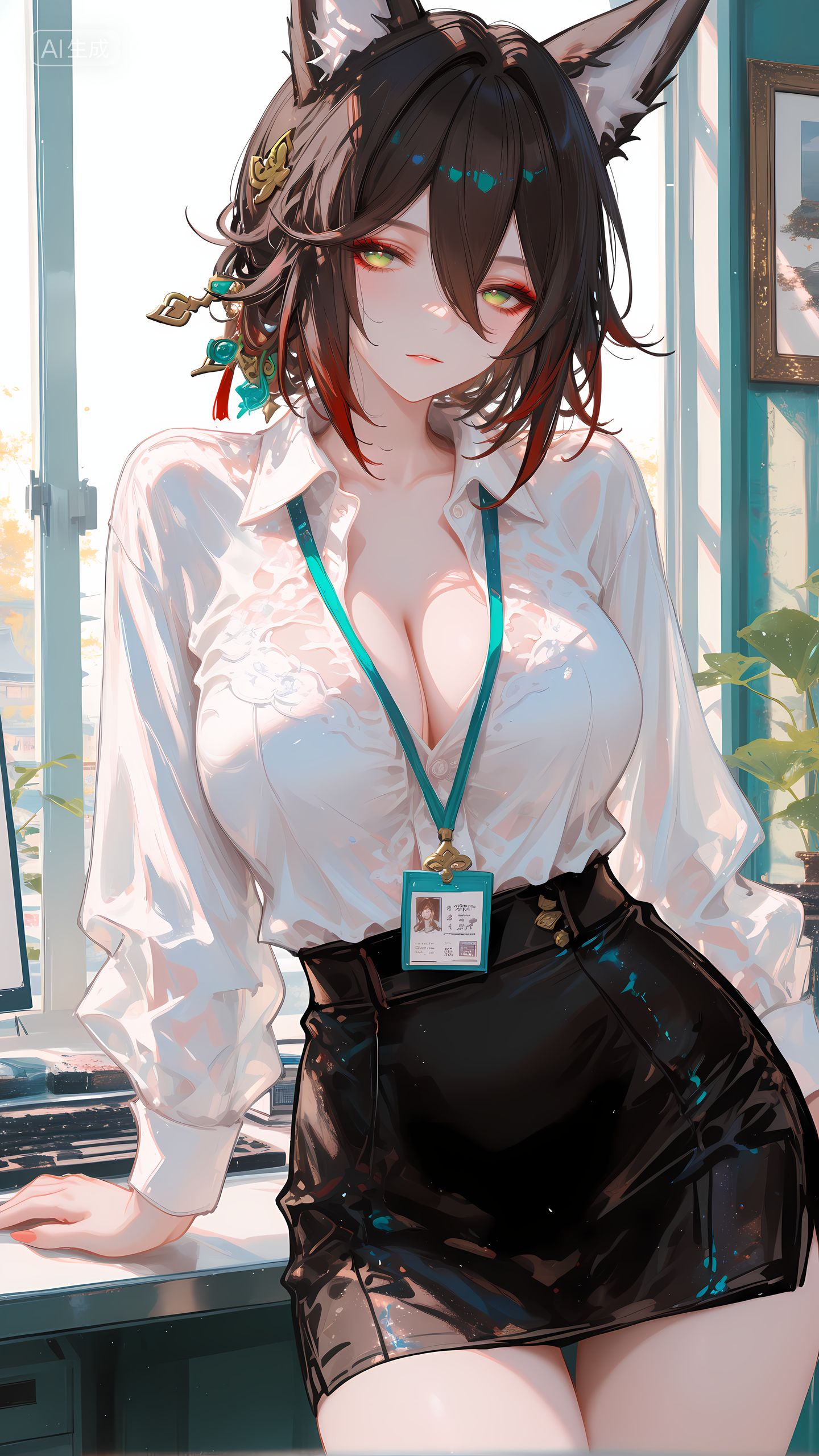 有点烧烧的停云 崩坏星穹铁道 旗袍礼服 大长腿