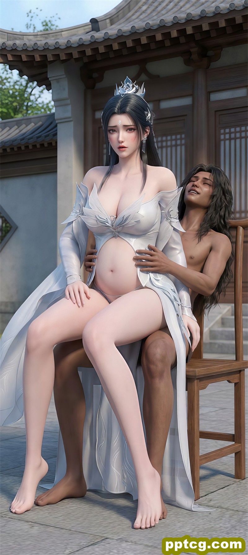 [AI艺术第3119期] [诛仙] [陆雪琪 · 系列五十三] 女神与流浪汉 [96P]-皮皮兔动漫