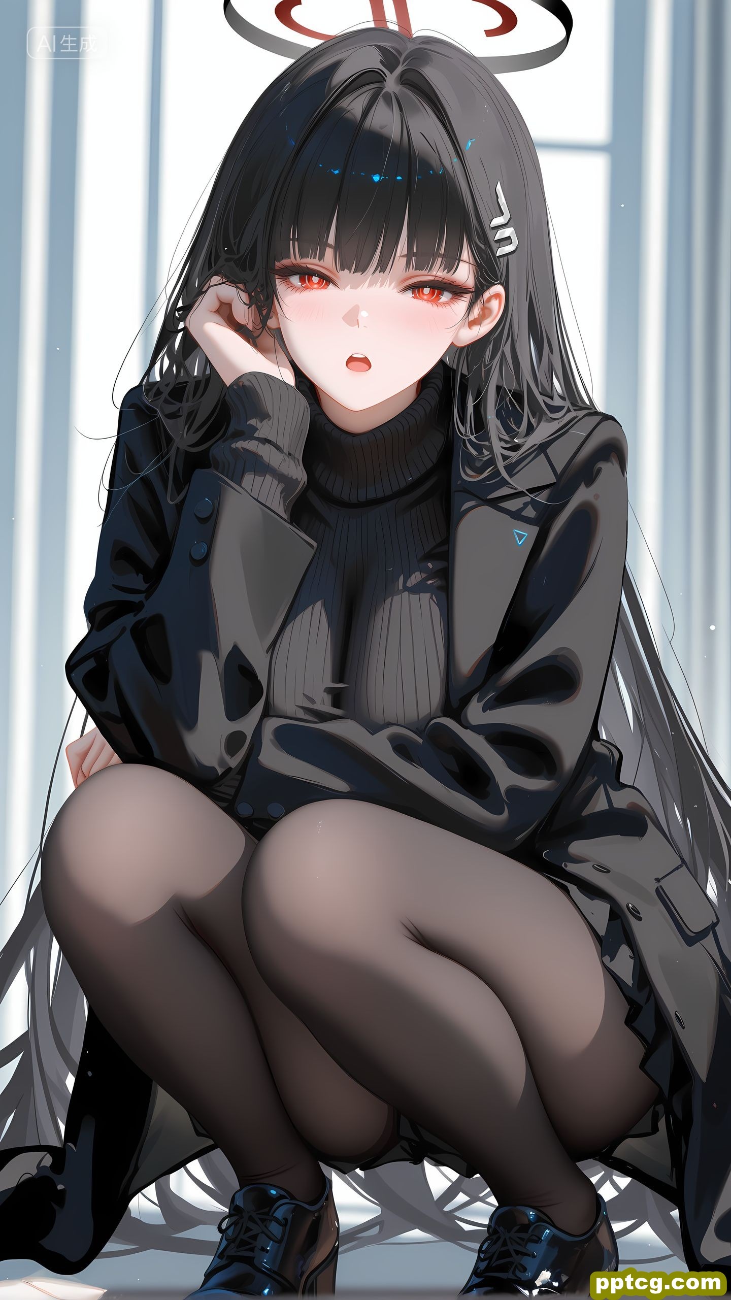 二次元游戏少女角色 性感厨娘 黑丝裤袜肉肉腿