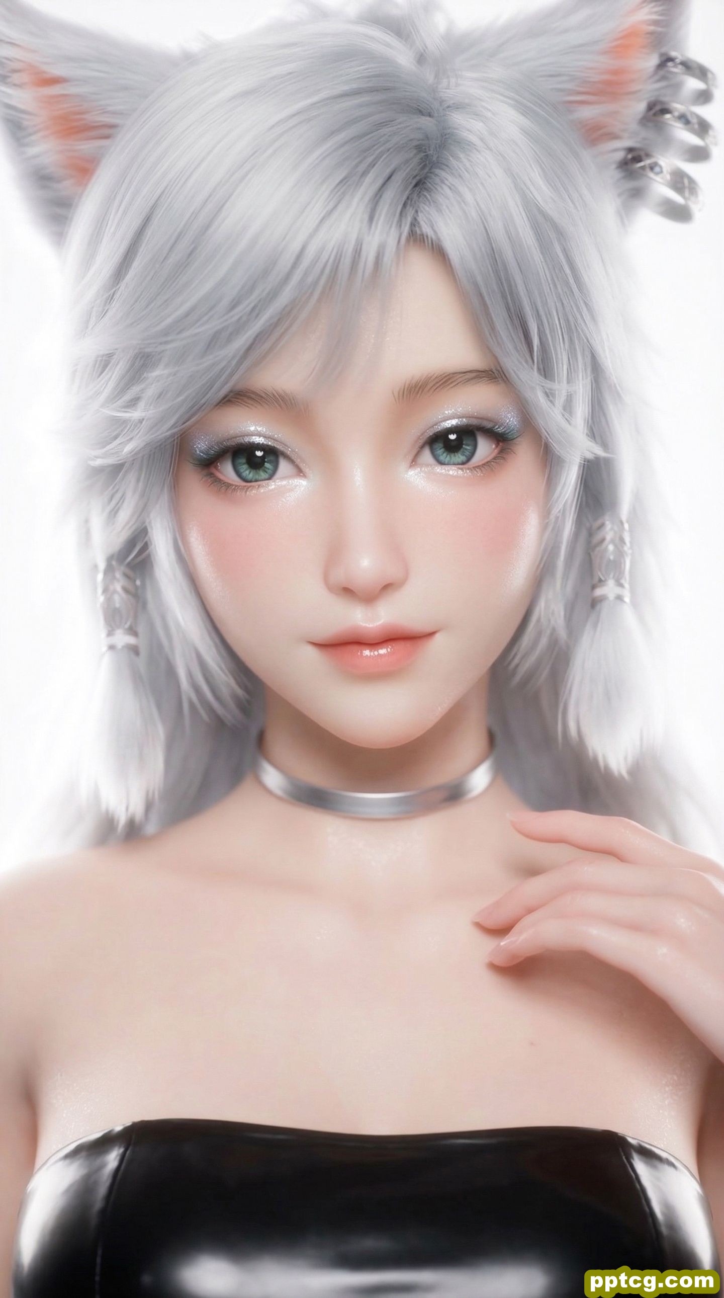 凡人修仙传银月 手机壁纸 现代穿搭写真 国漫美女人物二创美图 紧身皮衣-皮皮兔动漫