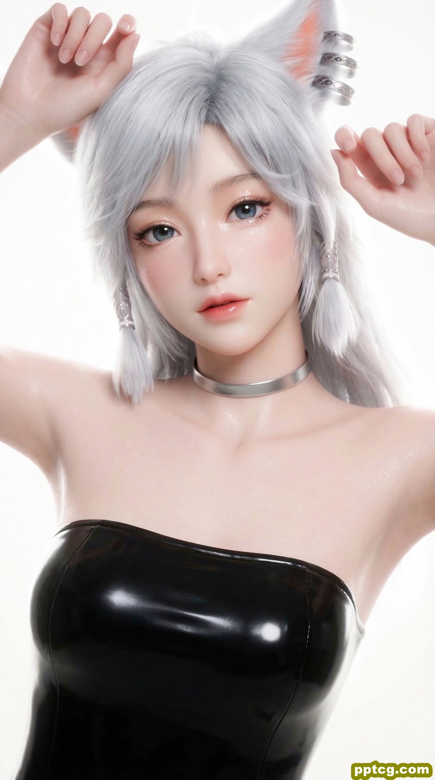 凡人修仙传银月 手机壁纸 现代穿搭写真 国漫美女人物二创美图 紧身皮衣