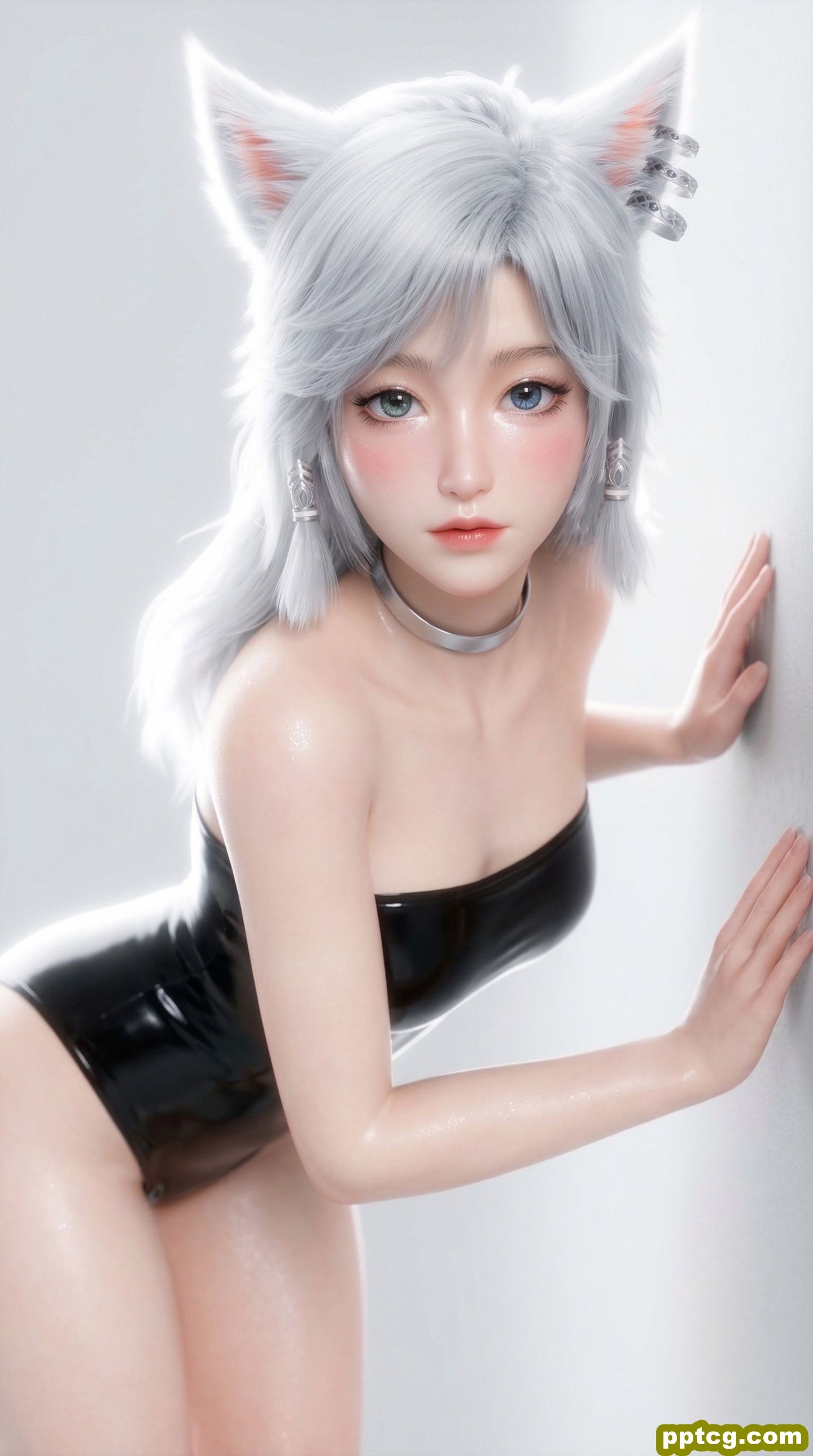 凡人修仙传银月 手机壁纸 现代穿搭写真 国漫美女人物二创美图 紧身皮衣