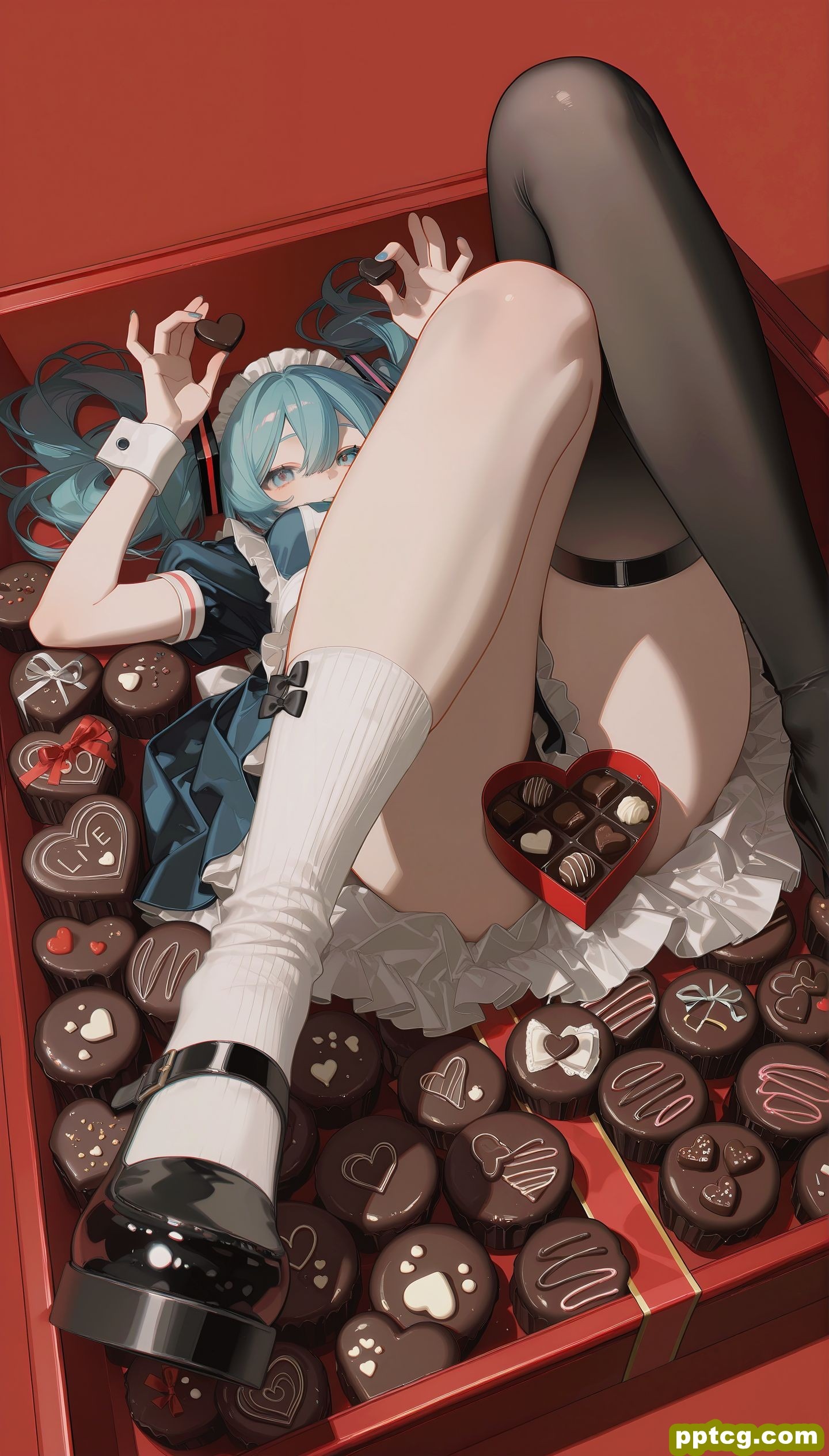 游戏角色人物手机壁纸 情人节限定 黑丝美腿