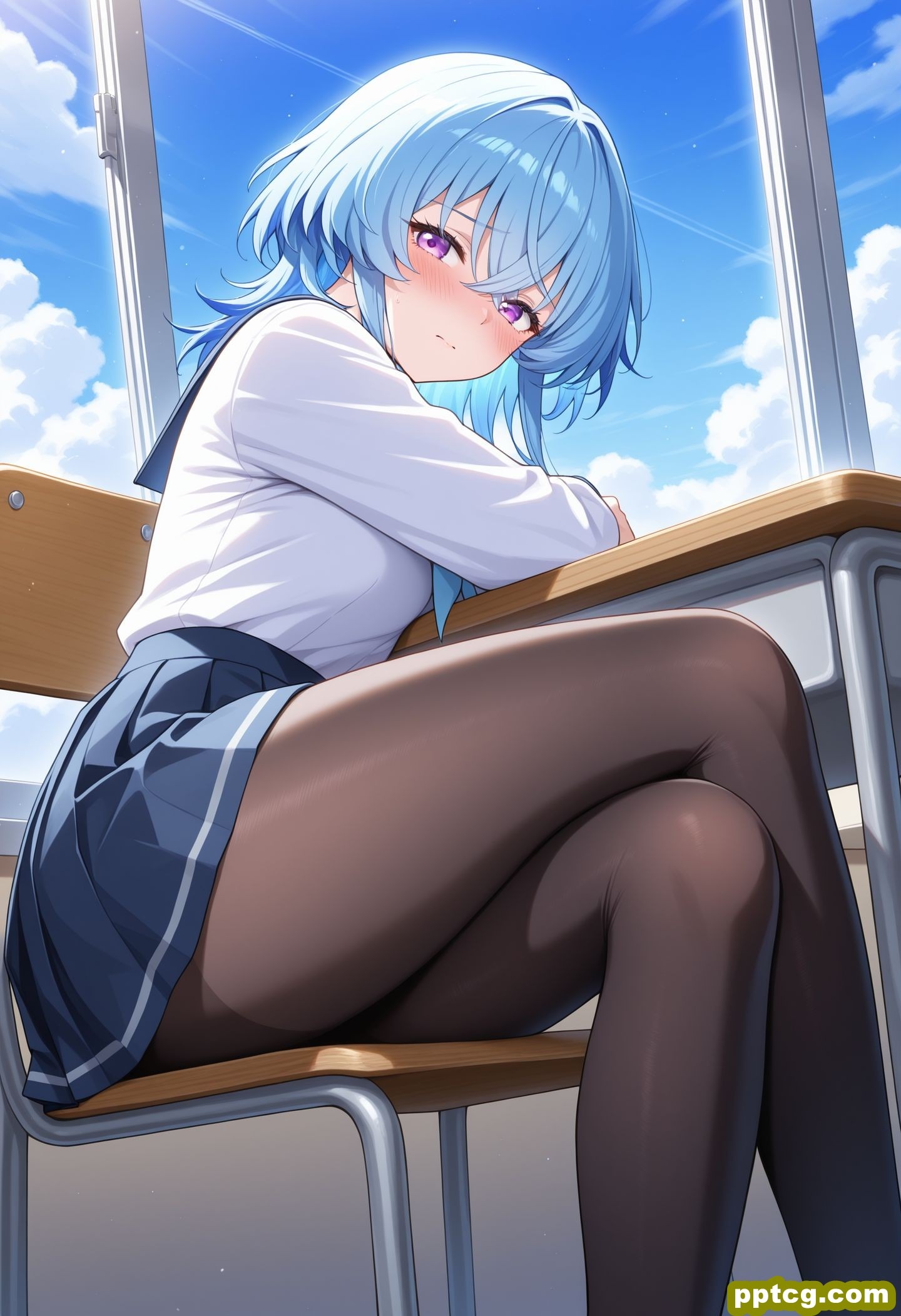 二次元开放世界游戏鸣潮 守岸人校园温馨版 裤袜黑丝袜肉肉腿-皮皮兔动漫