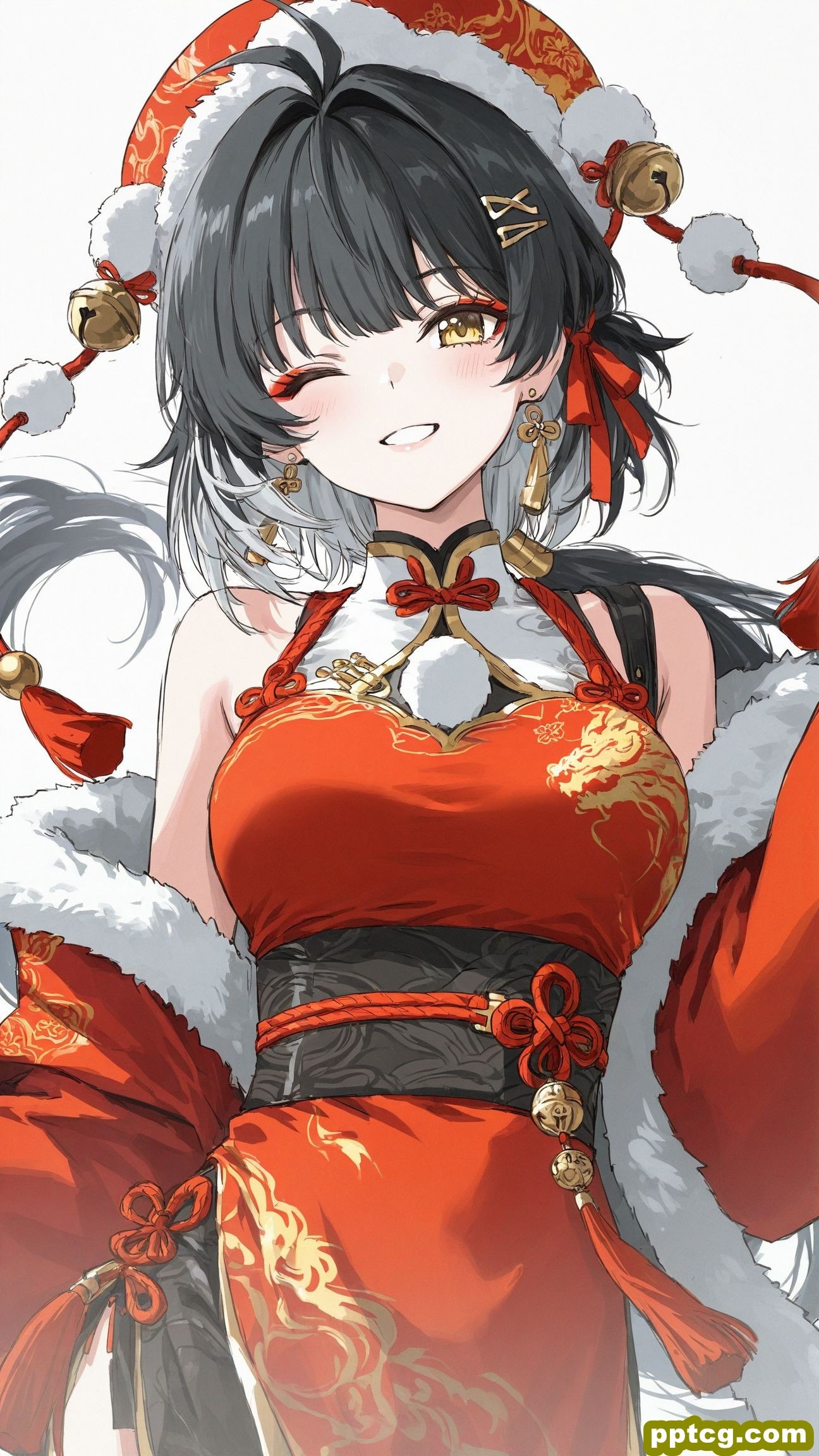 新年哈基漂 鸣潮 漂泊者 红色喜庆版2026-皮皮兔动漫