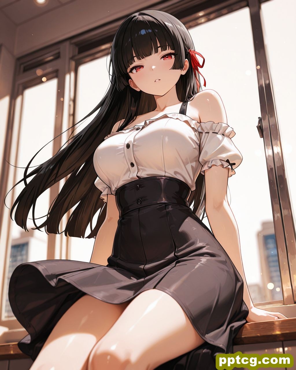 绯月斩夜 红刃斩尽过往 晨光迎接新章 鸣潮千咲 ai绘画二创-皮皮兔动漫