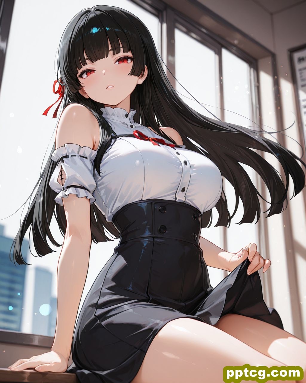 绯月斩夜 红刃斩尽过往 晨光迎接新章 鸣潮千咲 ai绘画二创