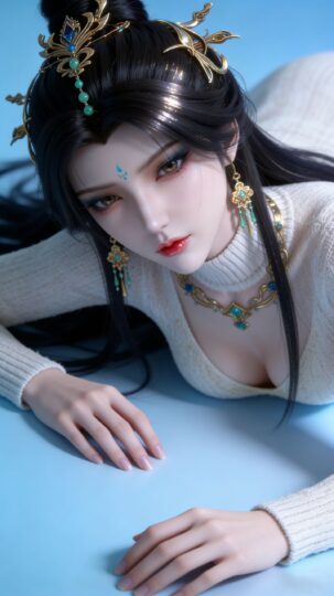 幻眉 国漫美女御姐 超高清写实写真 手机锁屏背景-皮皮兔动漫